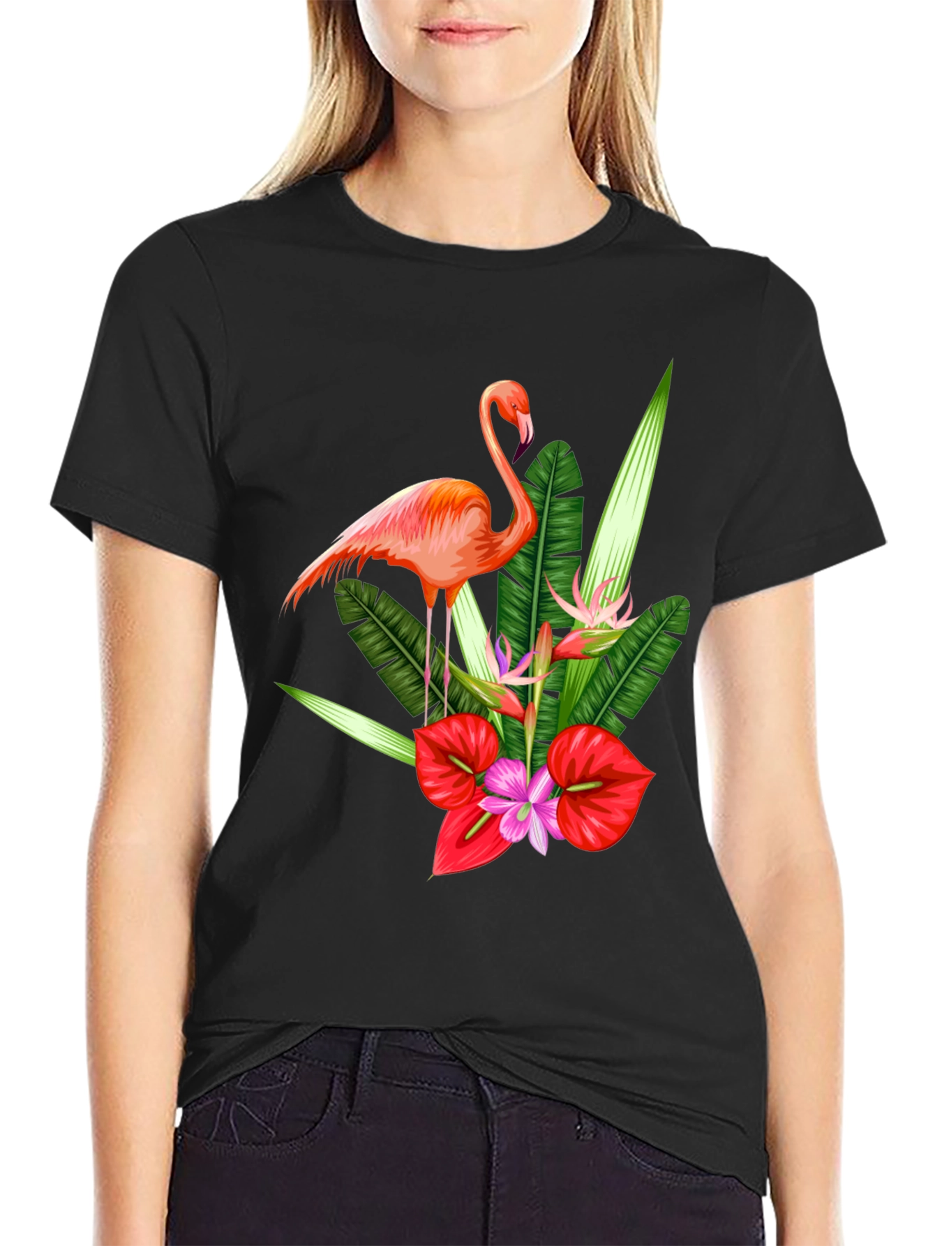 Tropical Flamingo Graphic Tee