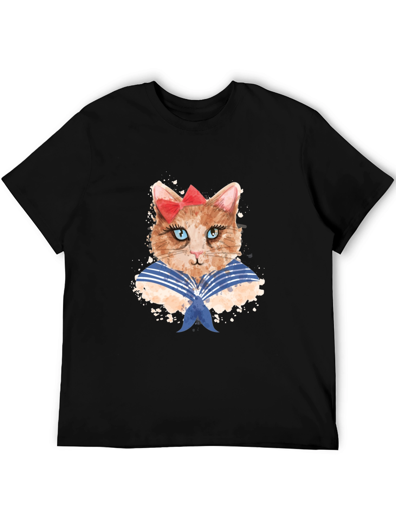 Cat Sailor T-Shirt - Novelty Graphic Tee