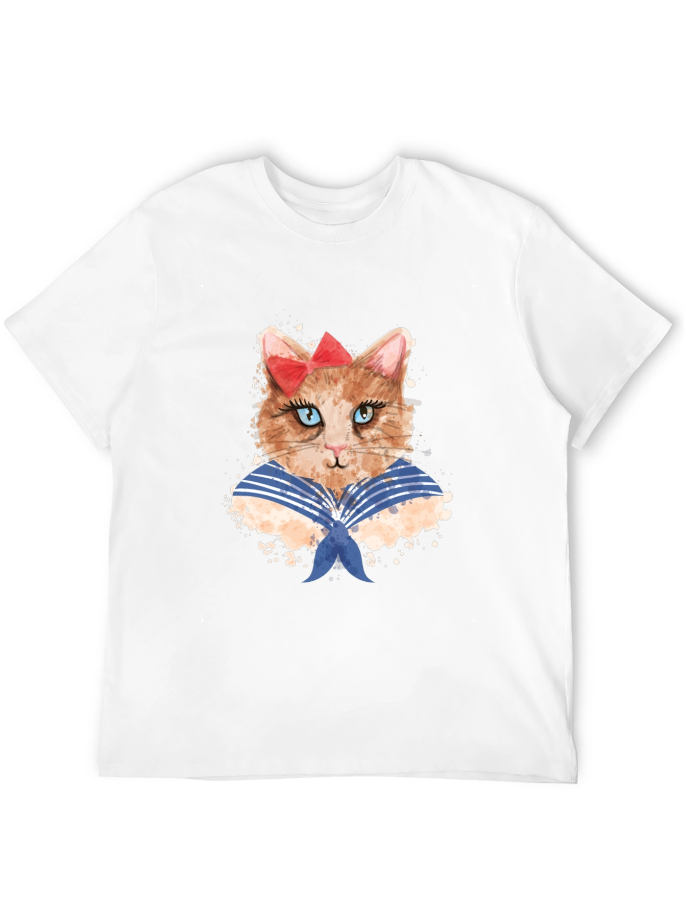 Cat Sailor T-Shirt - Novelty Graphic Tee