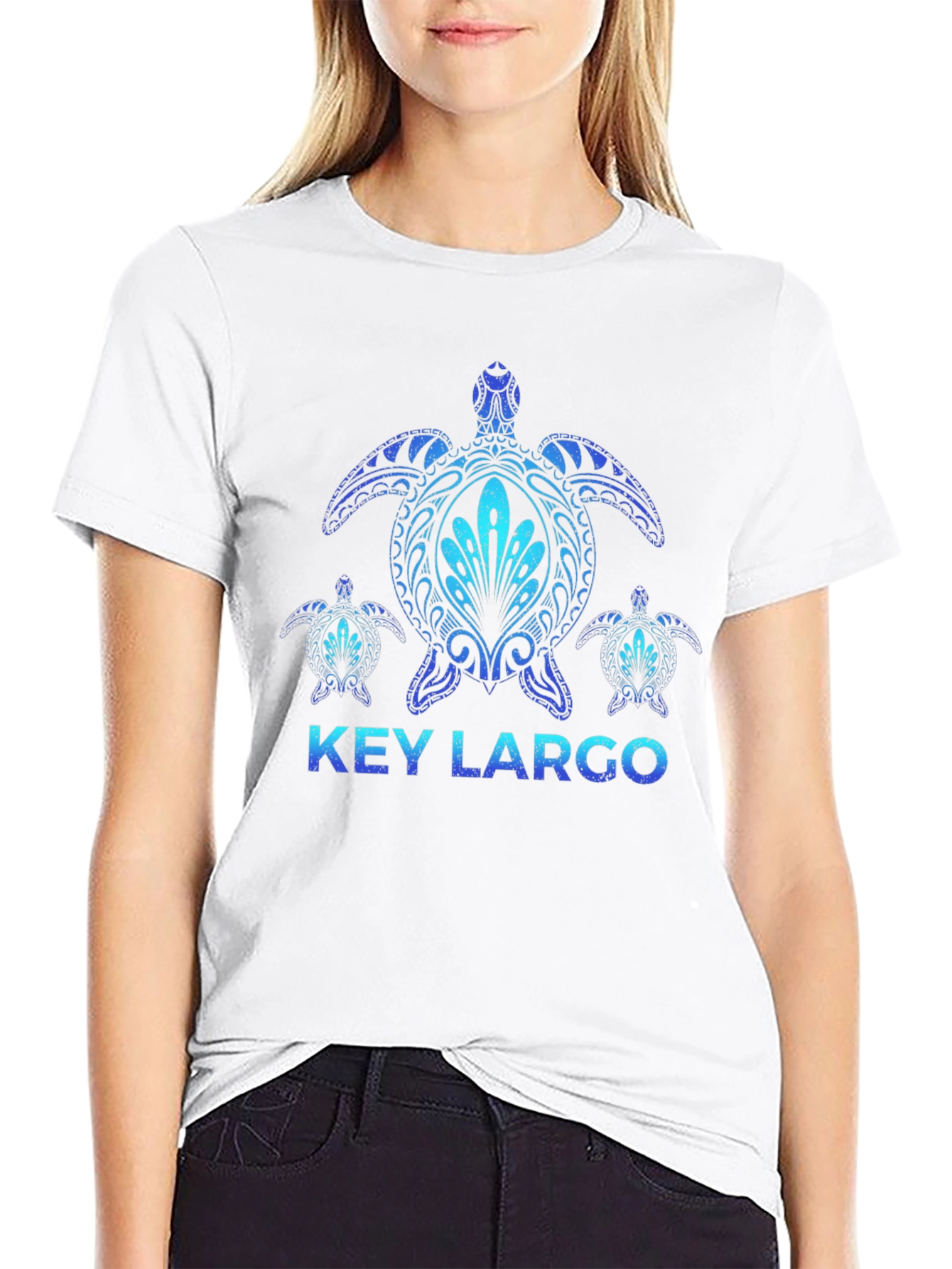 Key Largo Turtle T-Shirt - Ocean Blue Design