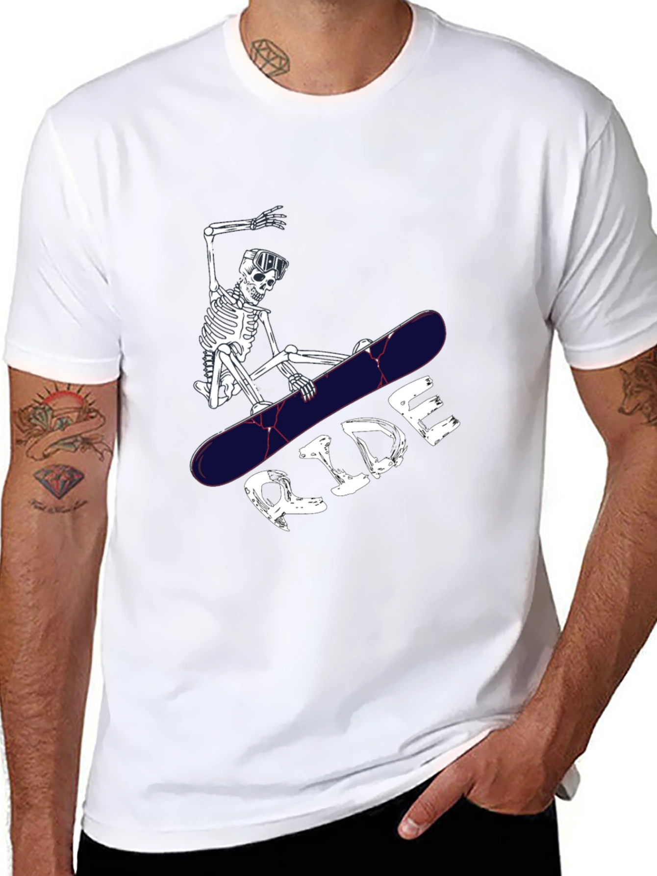 Skeleton Ride T-Shirt - Black