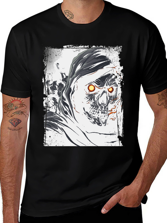 Grim Reaper Graphic Tee - Skull Design