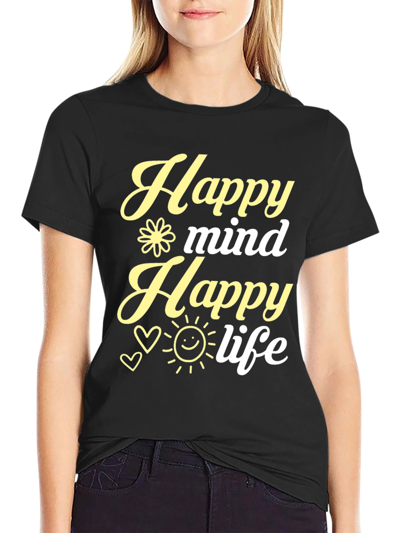 Happy Mind Happy Life Graphic Tee