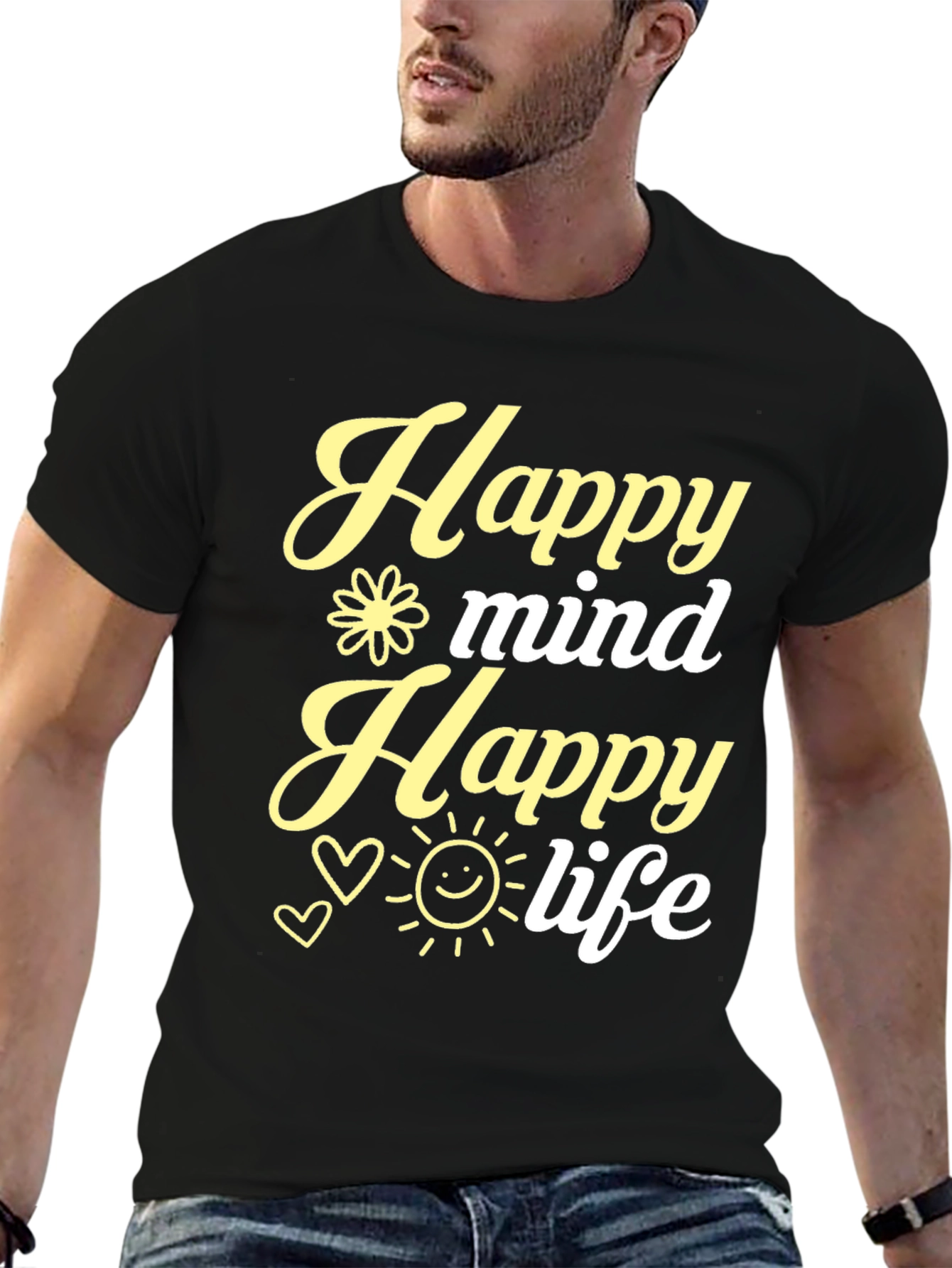 Happy Mind Happy Life Graphic Tee