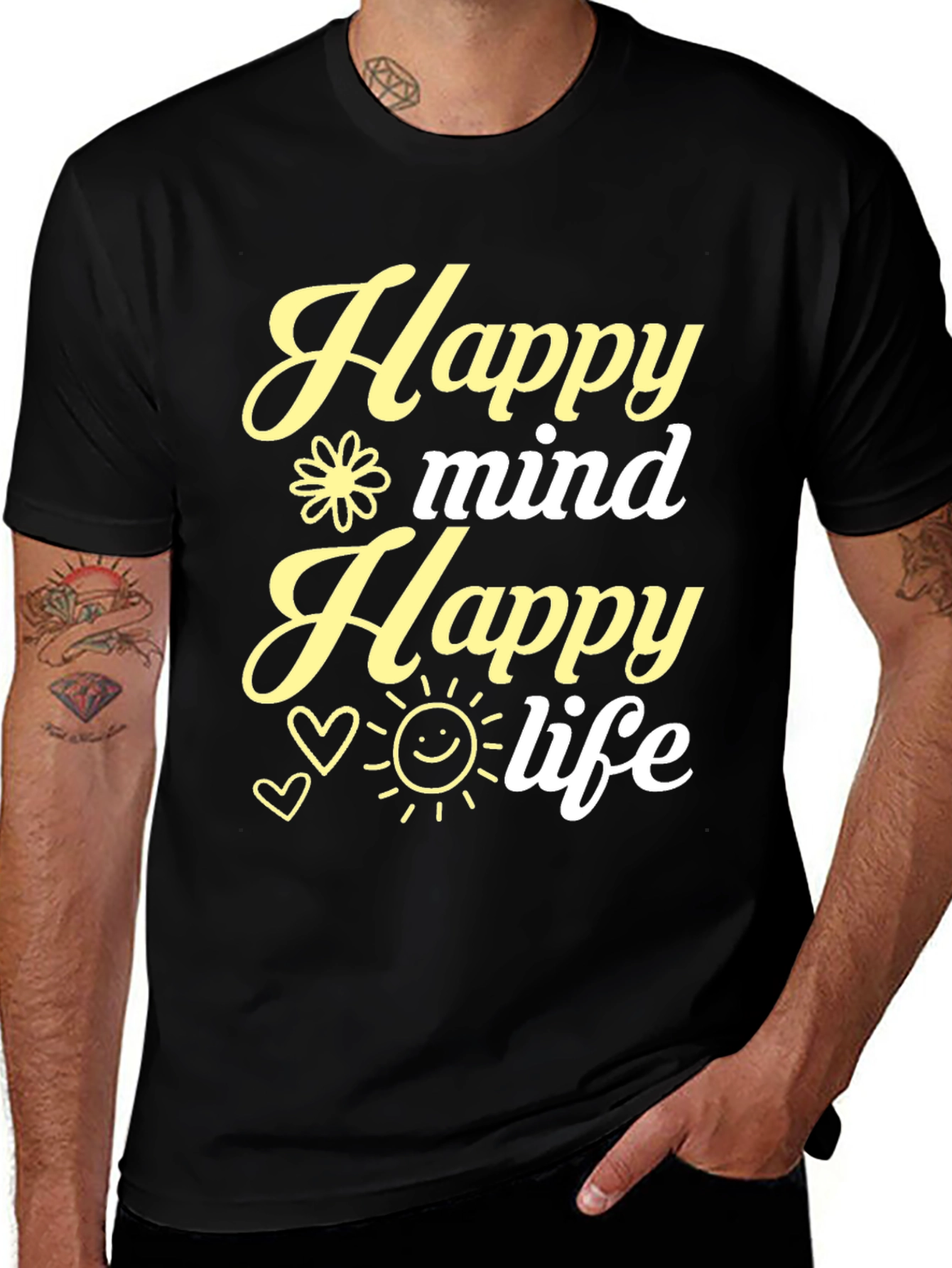 Happy Mind Happy Life Graphic Tee