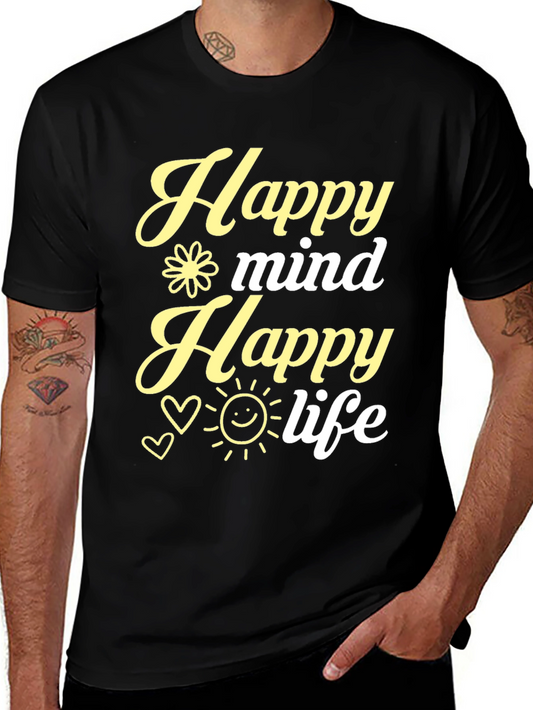 Happy Mind Happy Life Graphic Tee