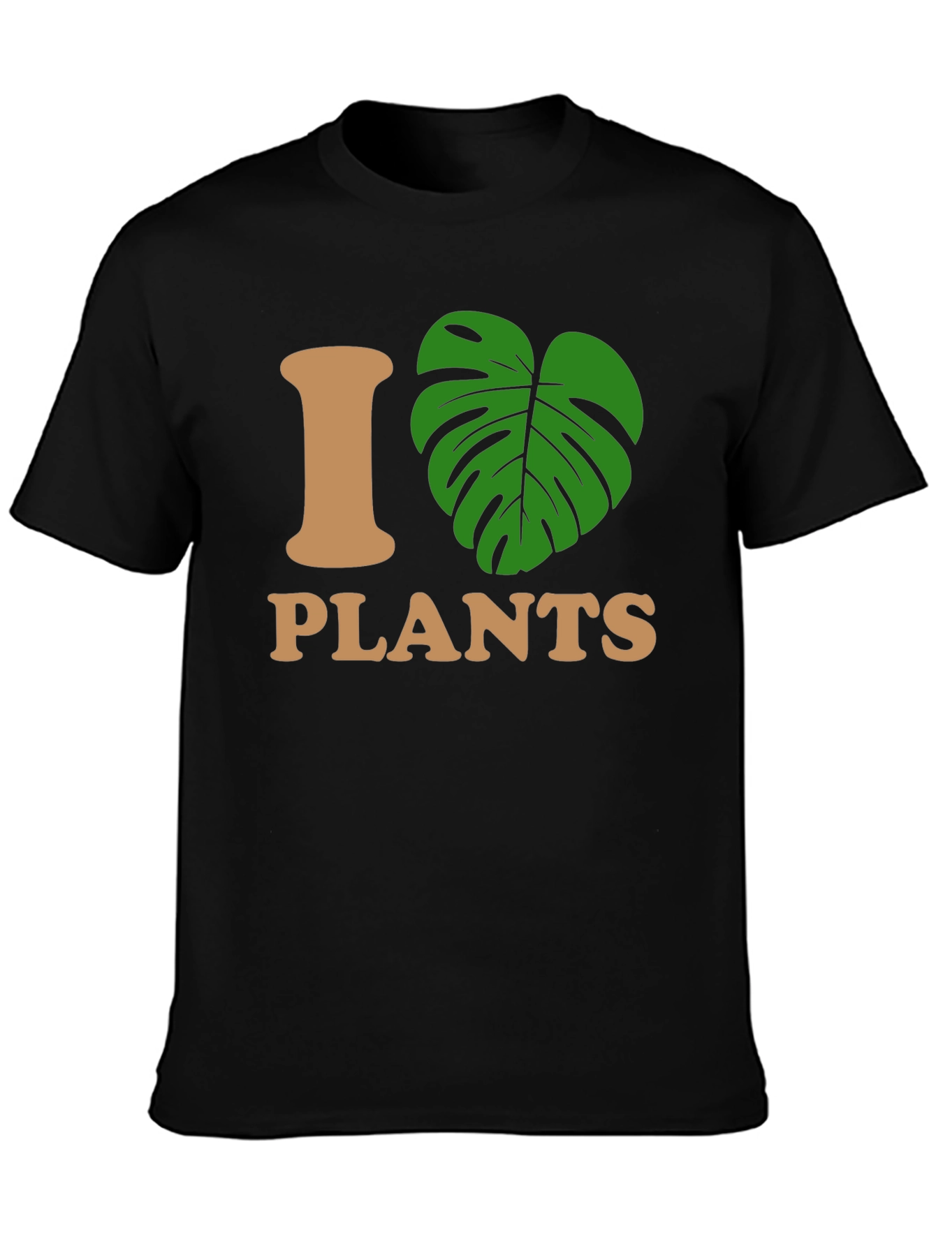 I Heart Plants Graphic T-Shirt - Black Casual Tee