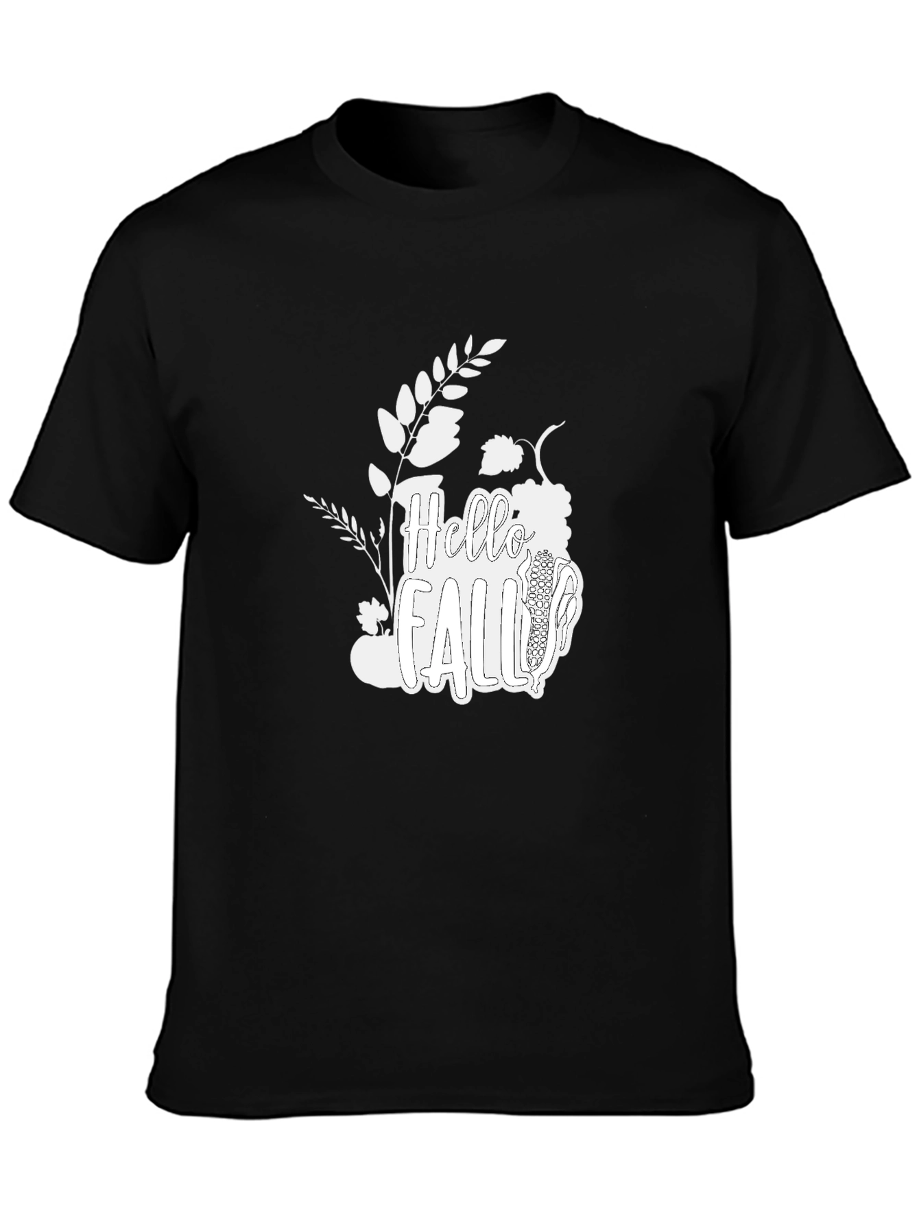 Hello Fall T-Shirt: Autumn Harvest Design