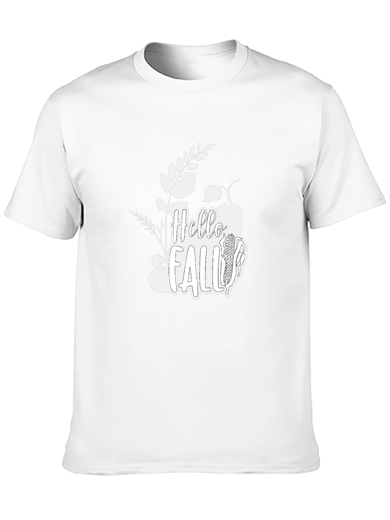 Hello Fall T-Shirt: Autumn Harvest Design