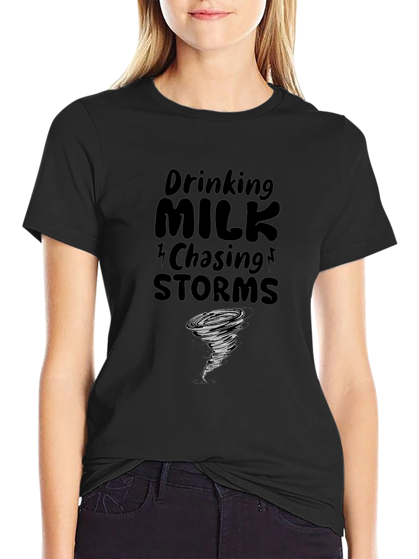 Drinking Milk Chasing Storms Graphic Tee