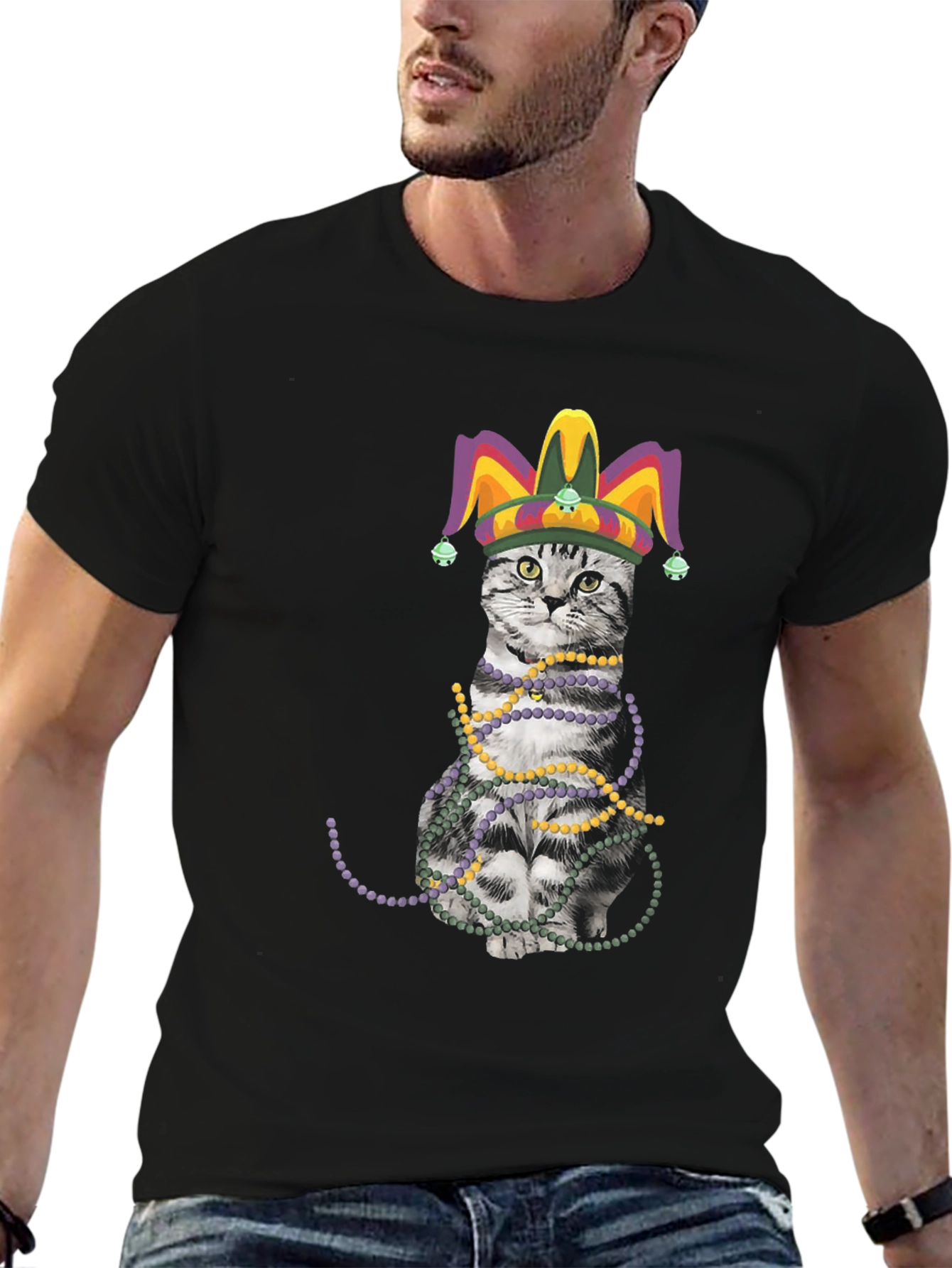 Mardi Gras Cat T-Shirt