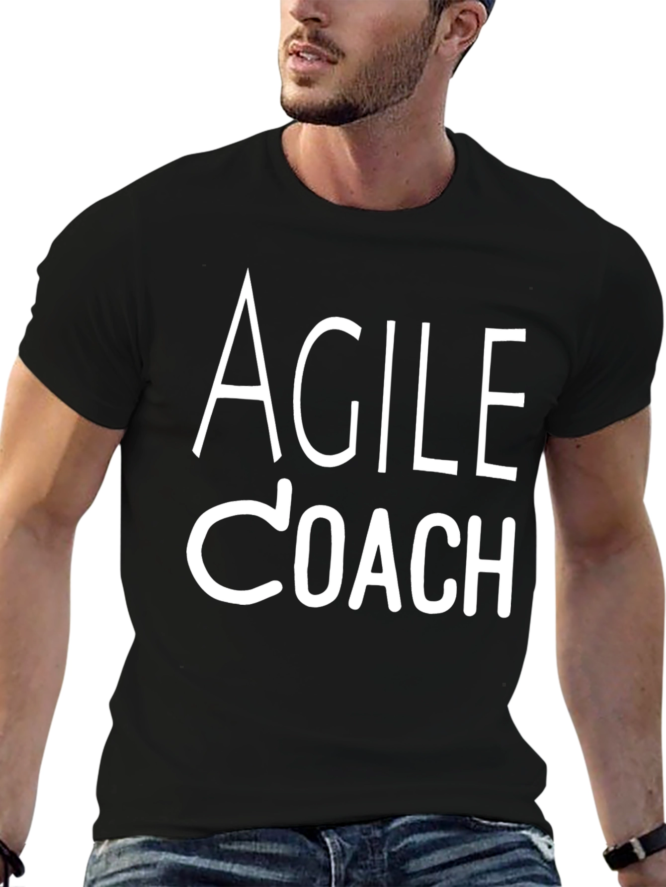 Agile Coach Black Cotton T-Shirt