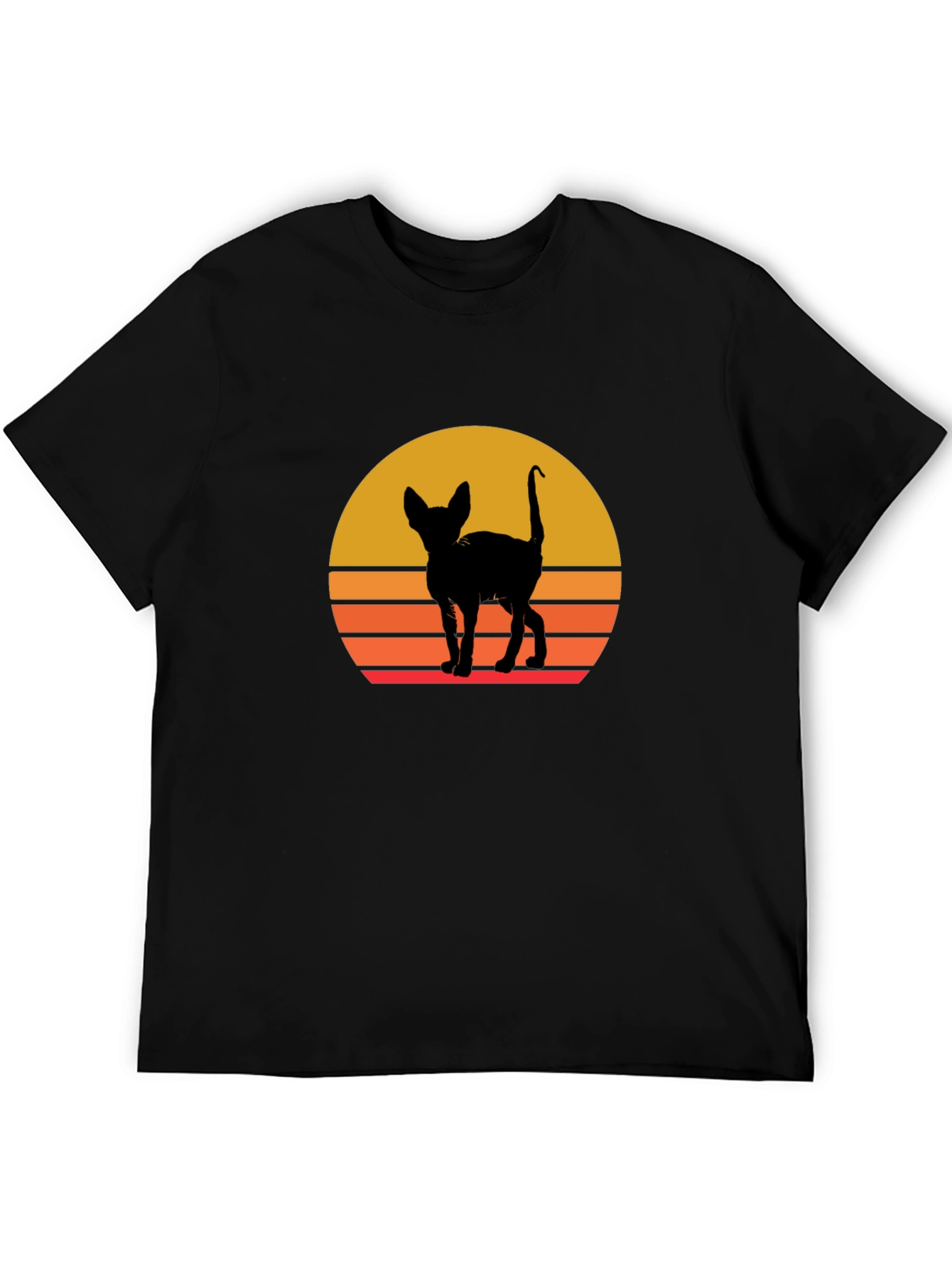 Retro Cat Silhouette T-Shirt