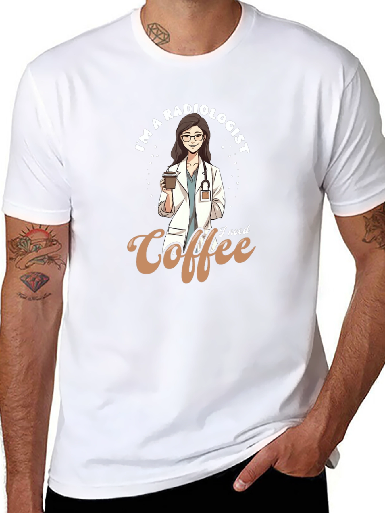 Radiologist Coffee Lover T-Shirt - Cute Doctor Tee