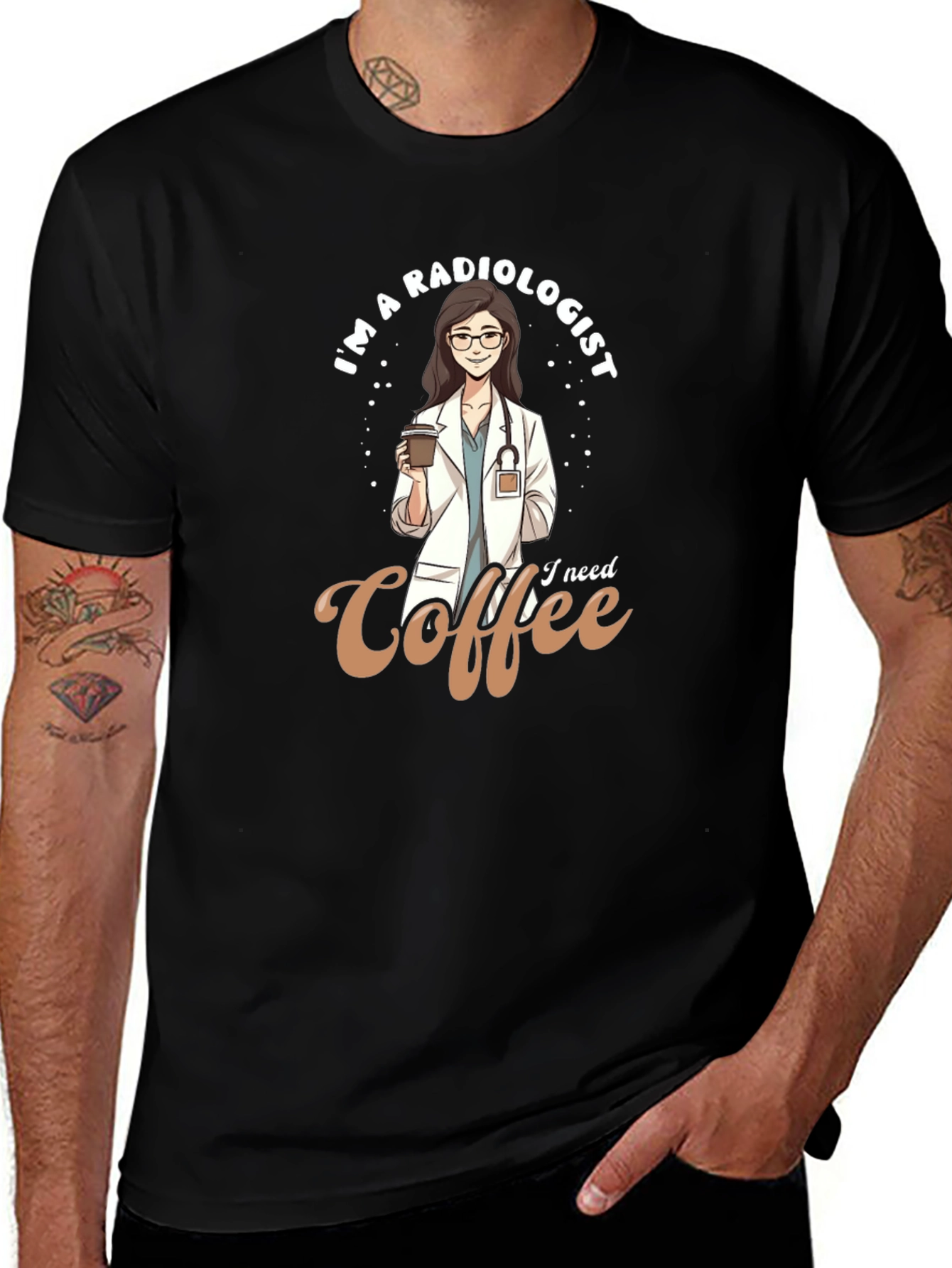 Radiologist Coffee Lover T-Shirt - Cute Doctor Tee