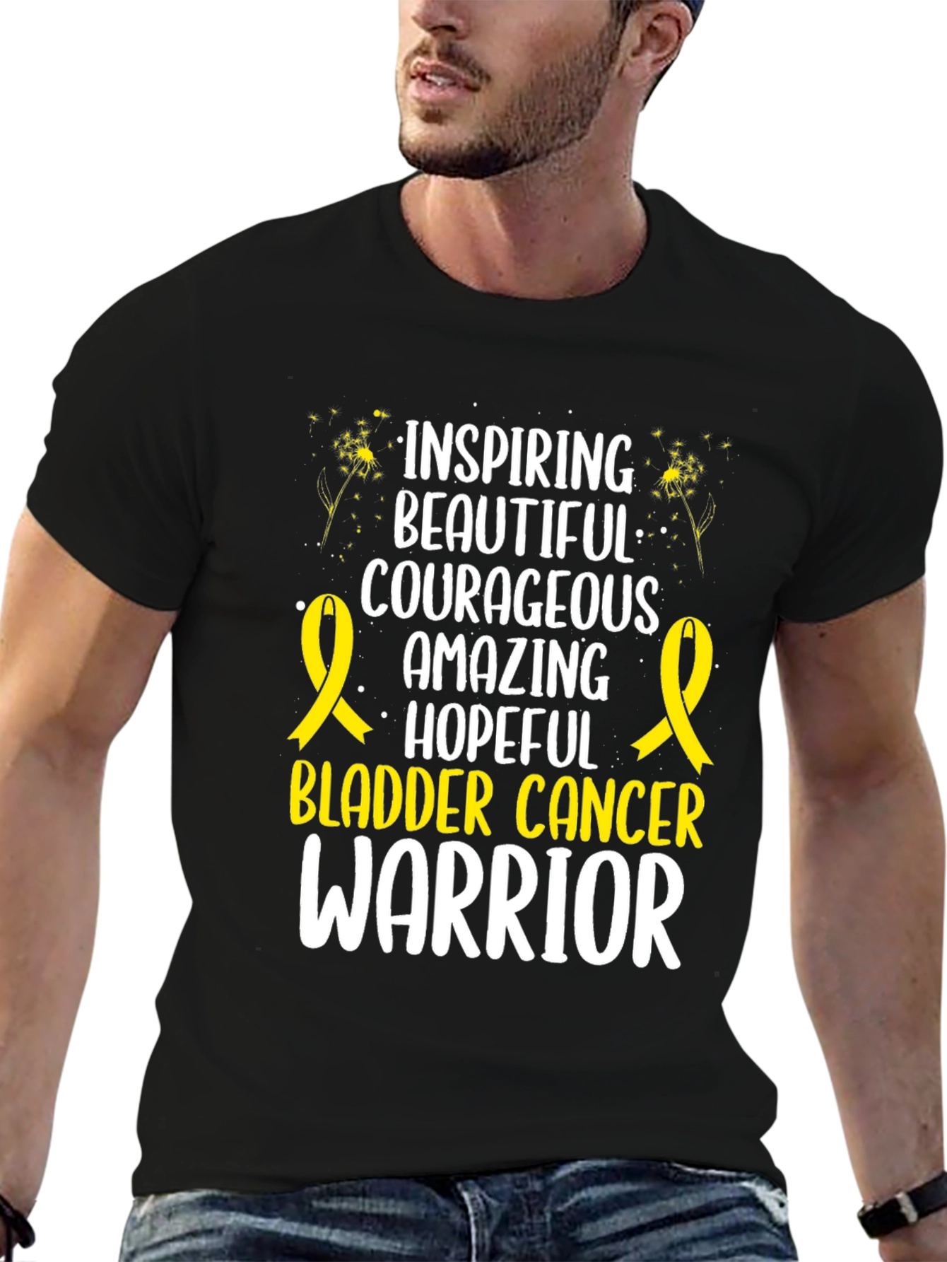Bladder Cancer Warrior Inspirational Graphic T-Shirt