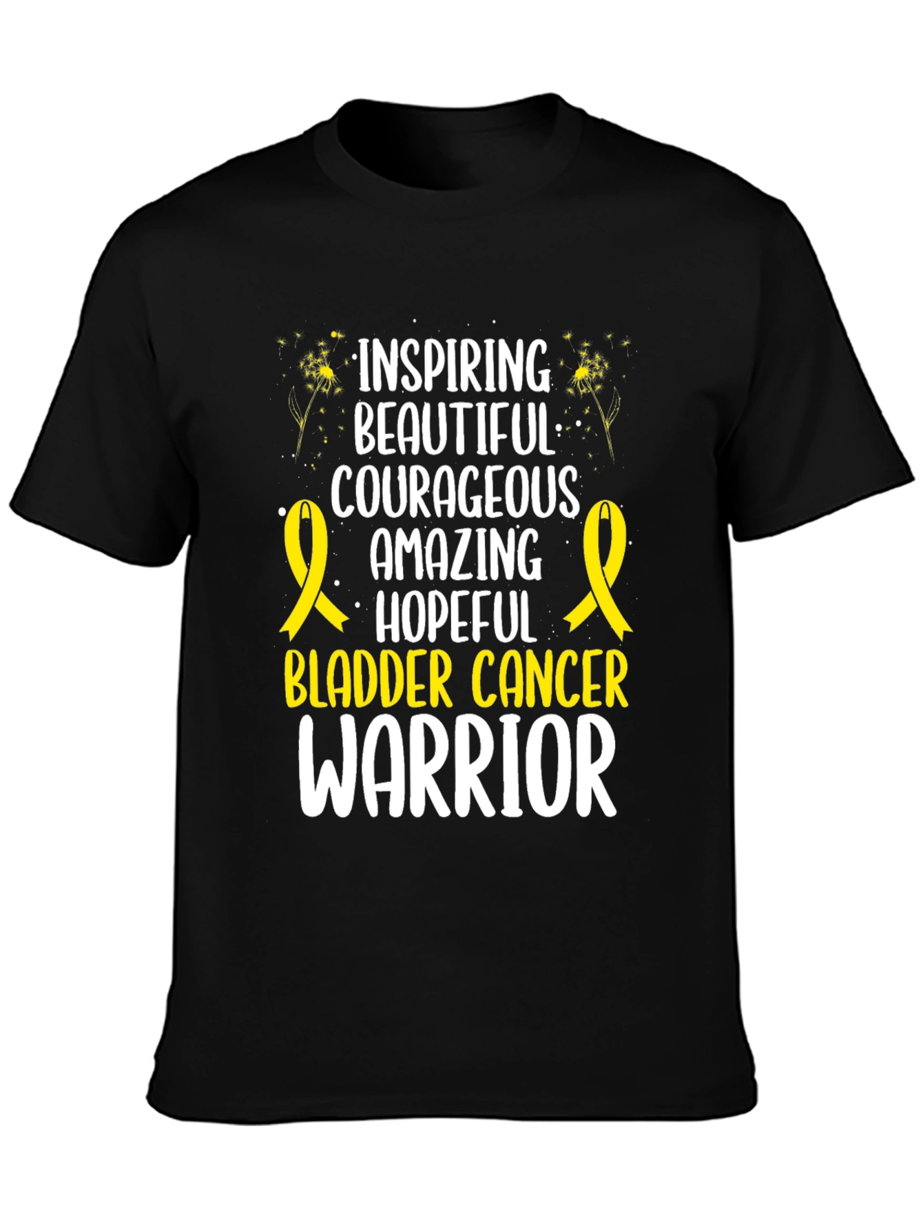 Bladder Cancer Warrior Inspirational Graphic T-Shirt