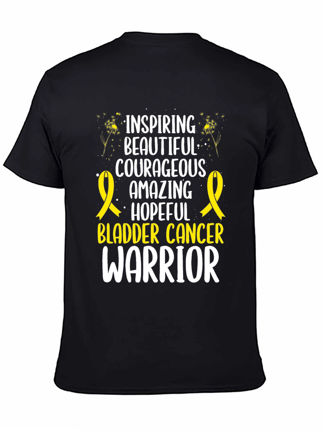 Bladder Cancer Warrior Inspirational Graphic T-Shirt