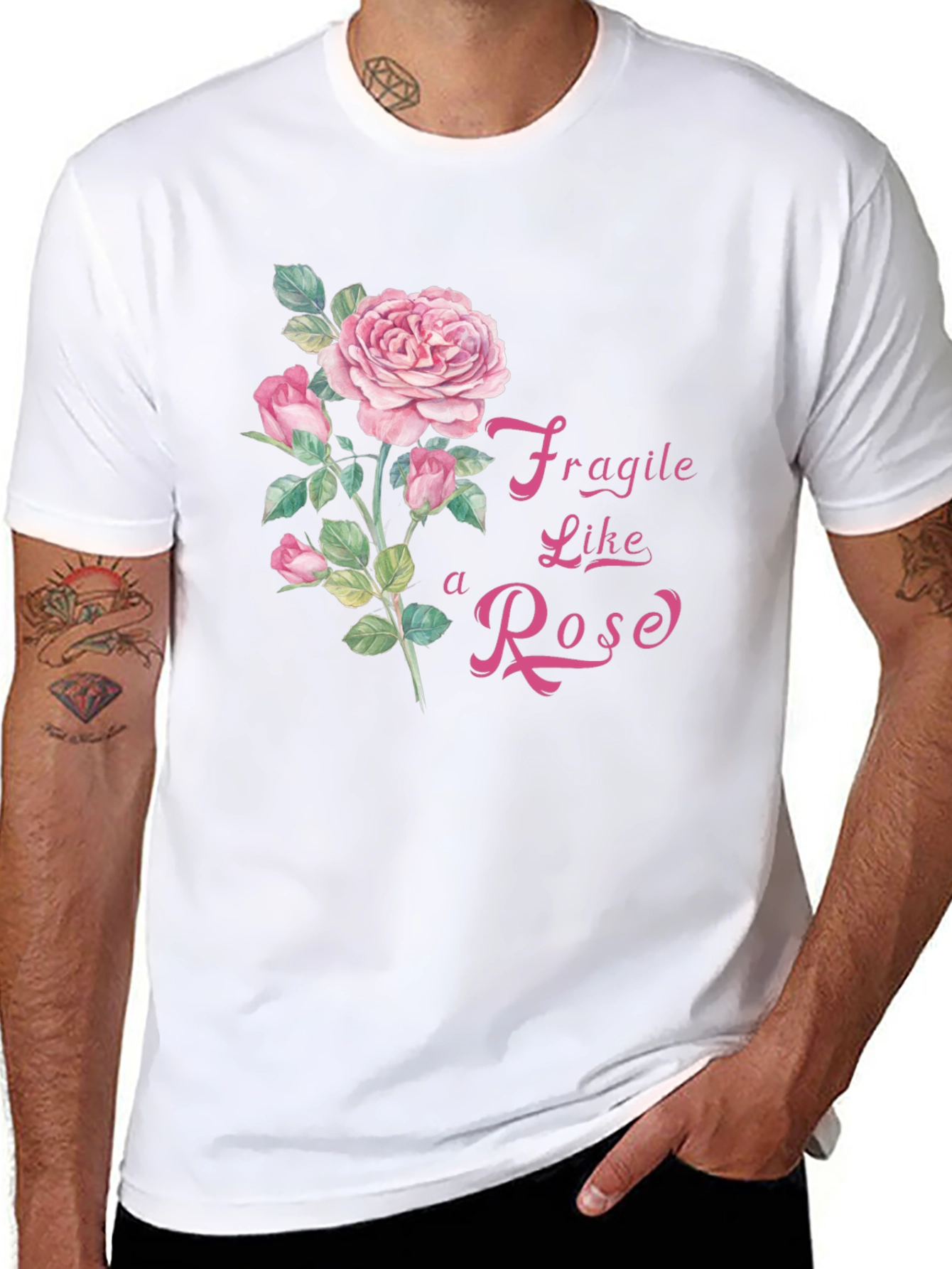 Fragile Like a Rose Graphic T-Shirt