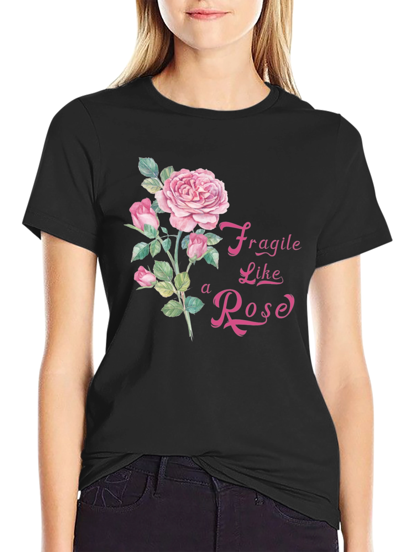 Fragile Like a Rose Graphic T-Shirt