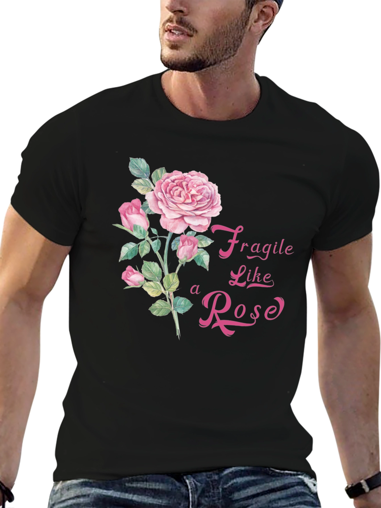 Fragile Like a Rose Graphic T-Shirt