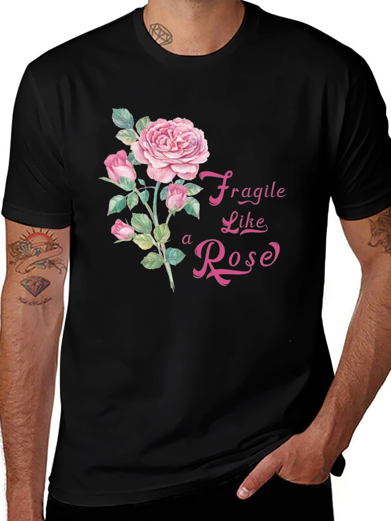 Fragile Like a Rose Graphic T-Shirt
