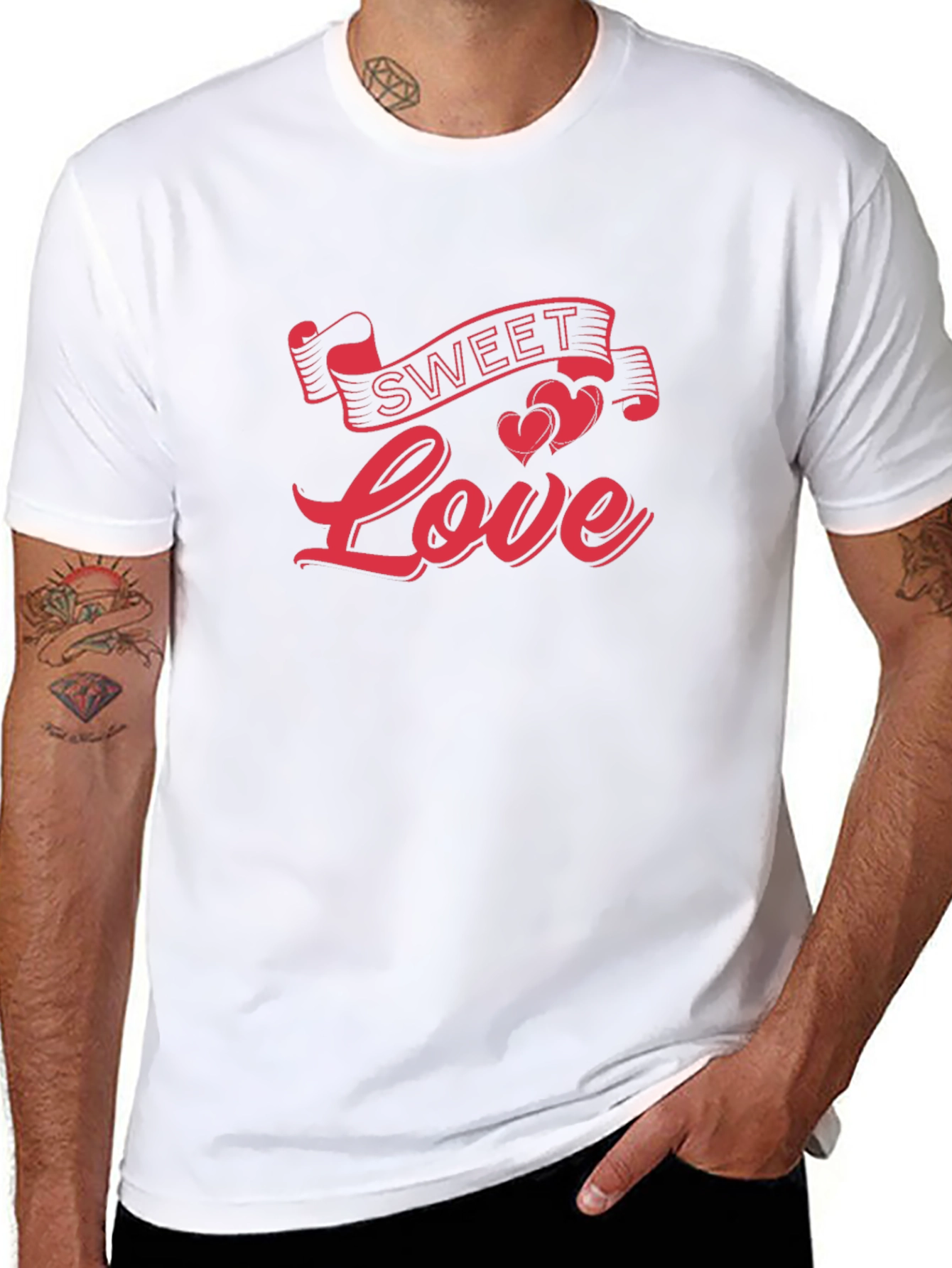Sweet Love Graphic Black T-Shirt