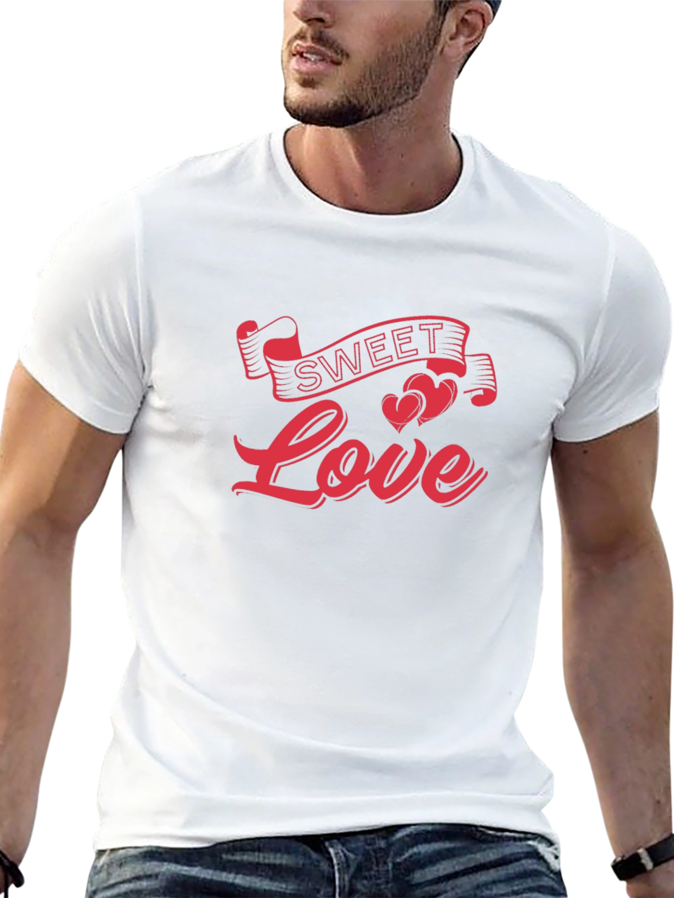 Sweet Love Graphic Black T-Shirt