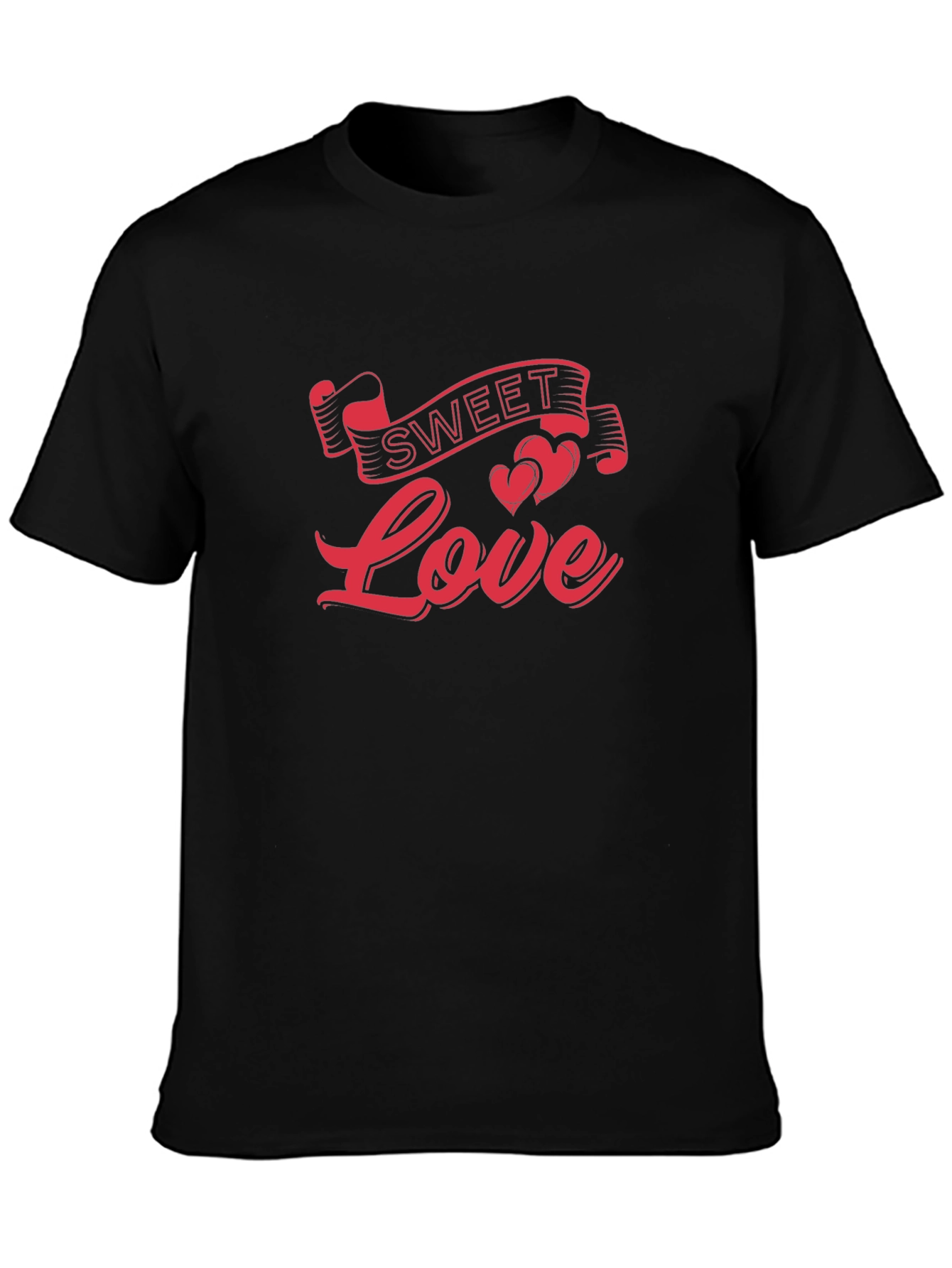 Sweet Love Graphic Black T-Shirt