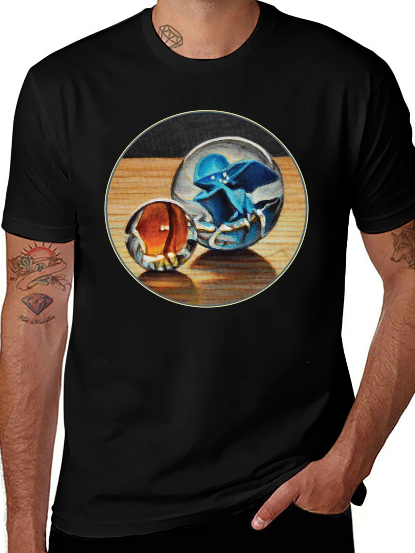 Marbles Graphic Tee - Unique Print