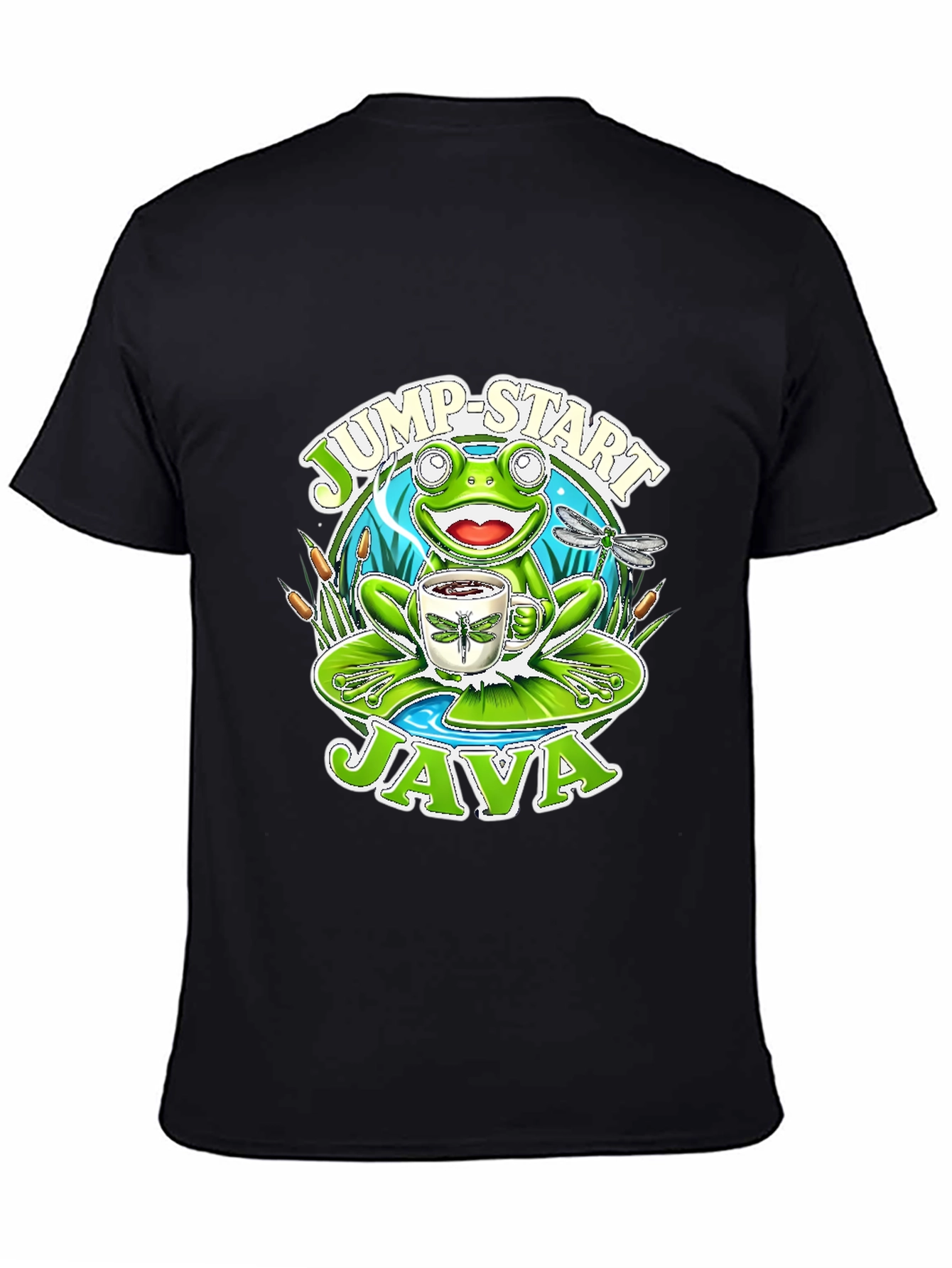 Jump-Start Java Frog Graphic T-Shirt