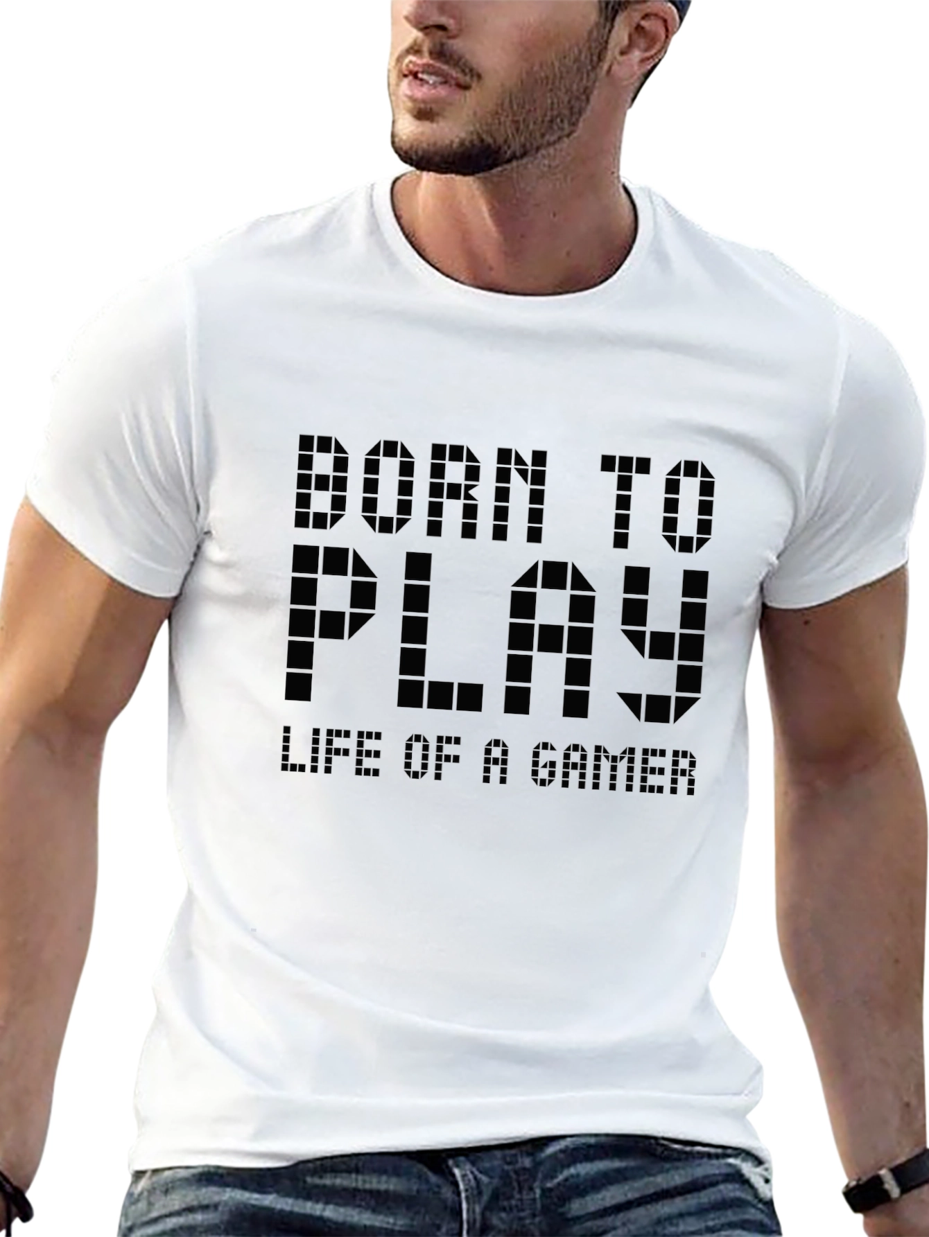 Born to Play Gamer Black T-Shirt