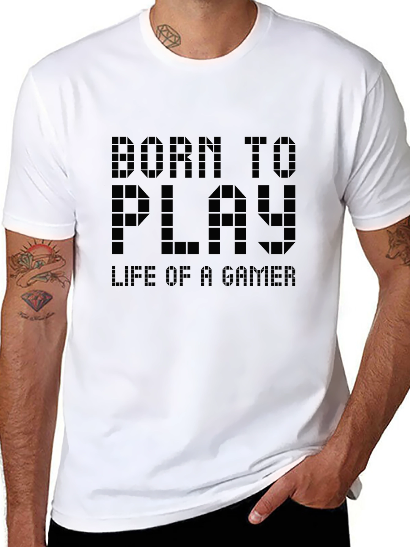 Born to Play Gamer Black T-Shirt