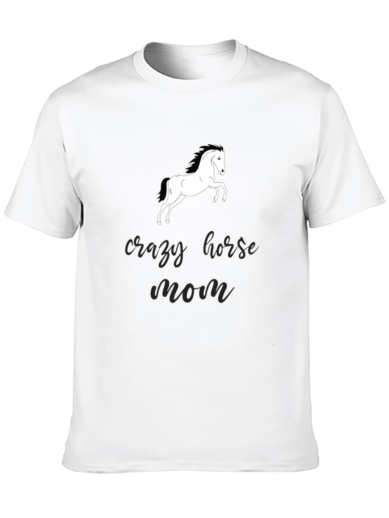 Crazy Horse Mom Black Graphic T-Shirt