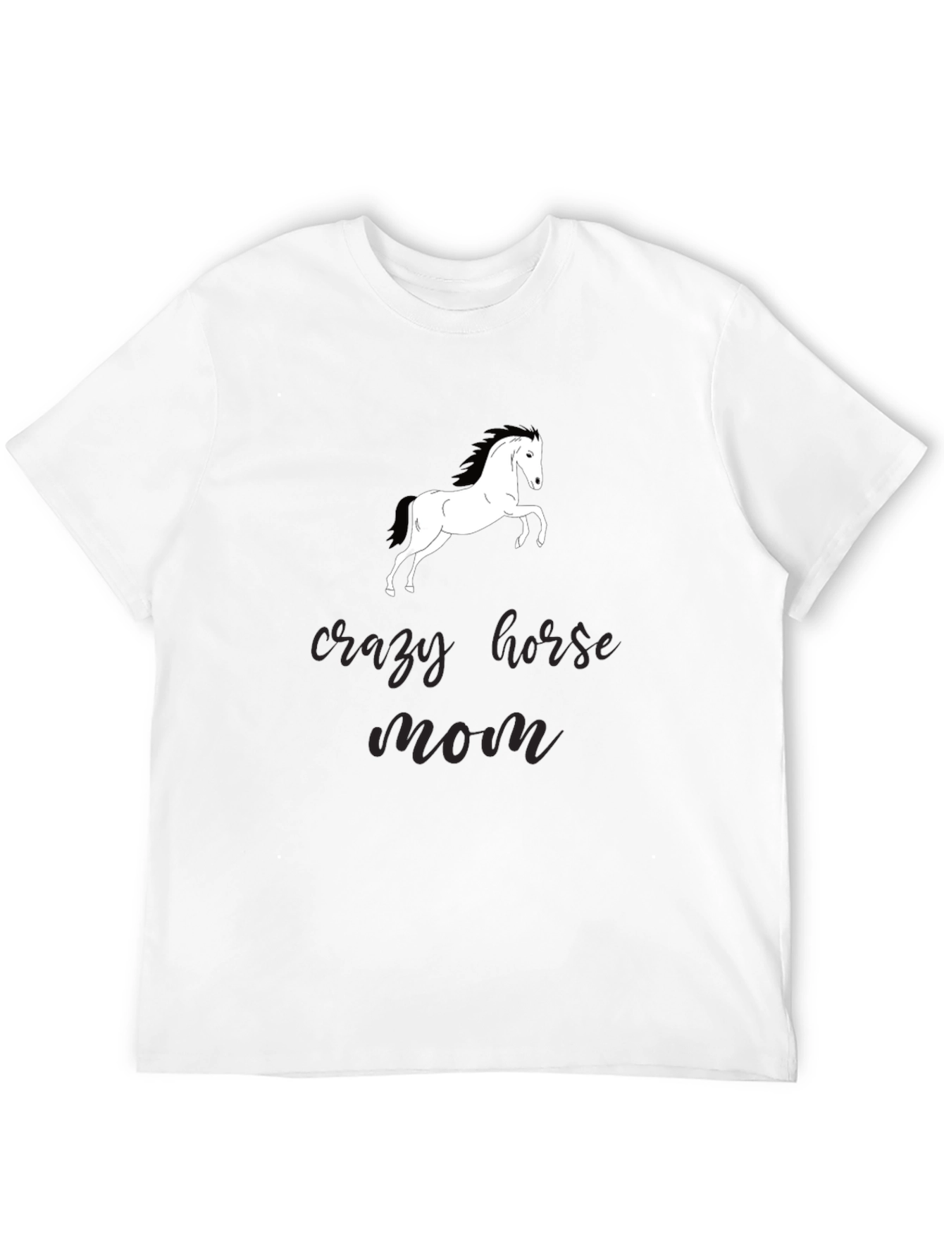 Crazy Horse Mom Black Graphic T-Shirt
