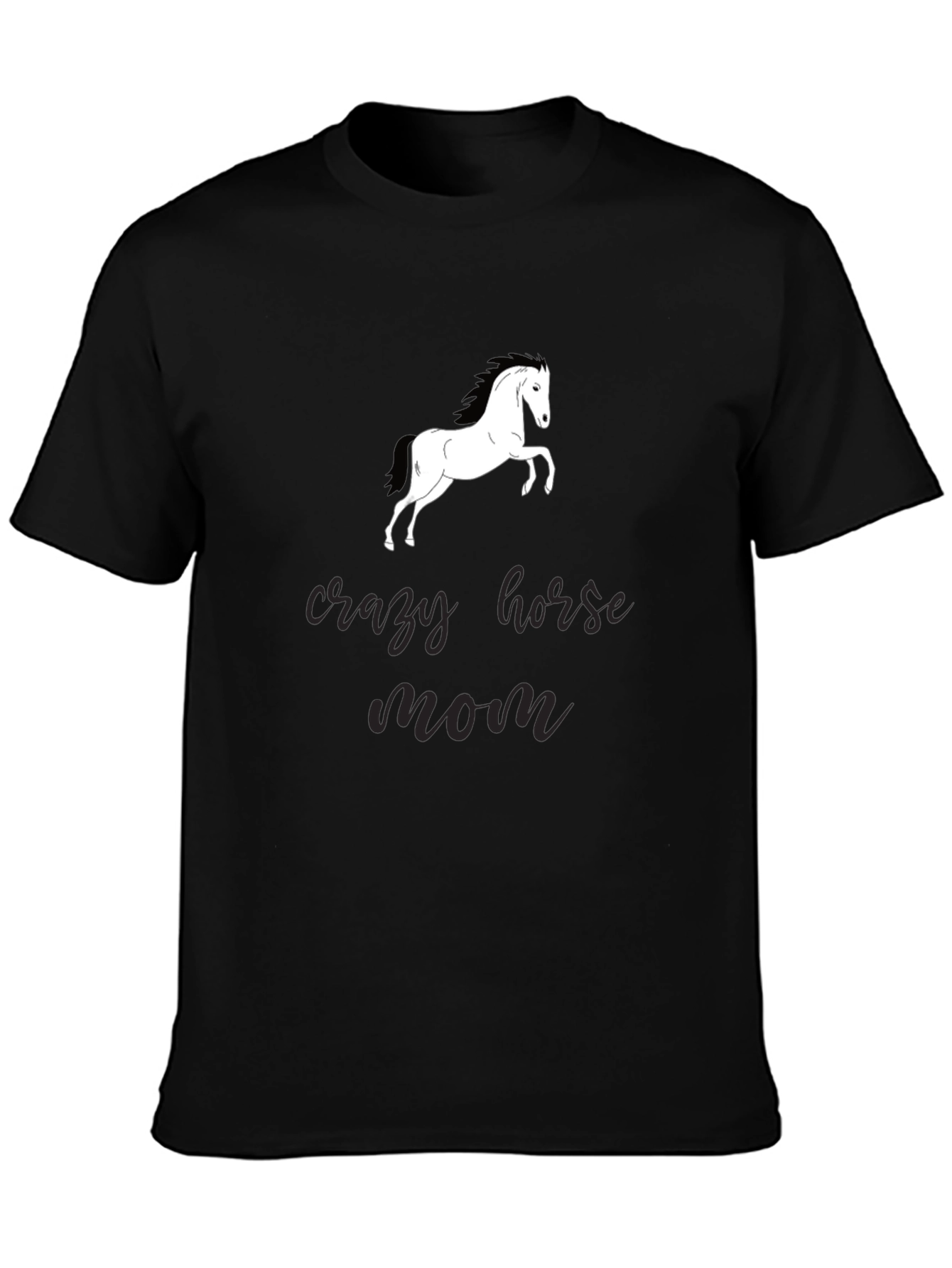 Crazy Horse Mom Black Graphic T-Shirt