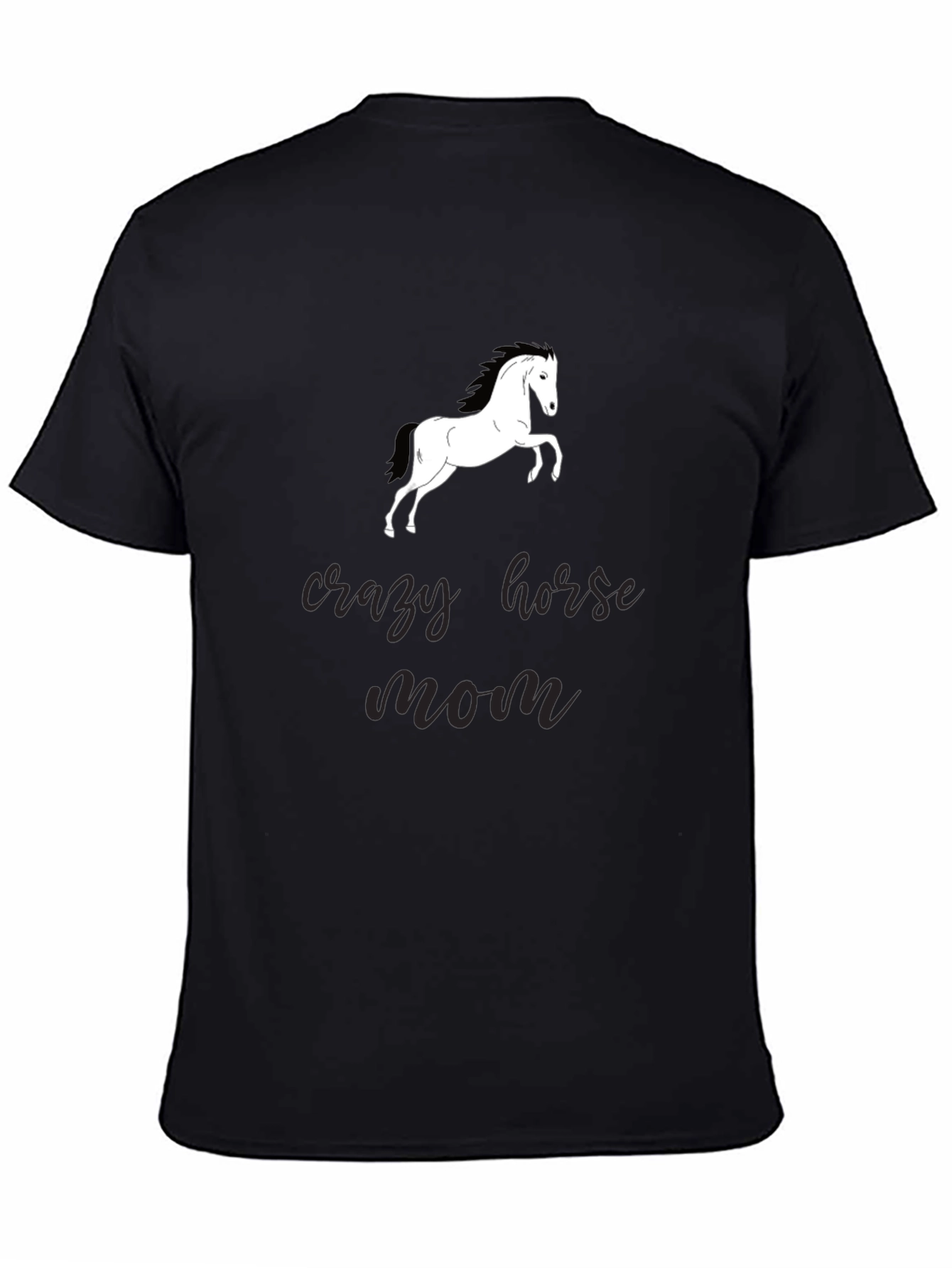 Crazy Horse Mom Black Graphic T-Shirt