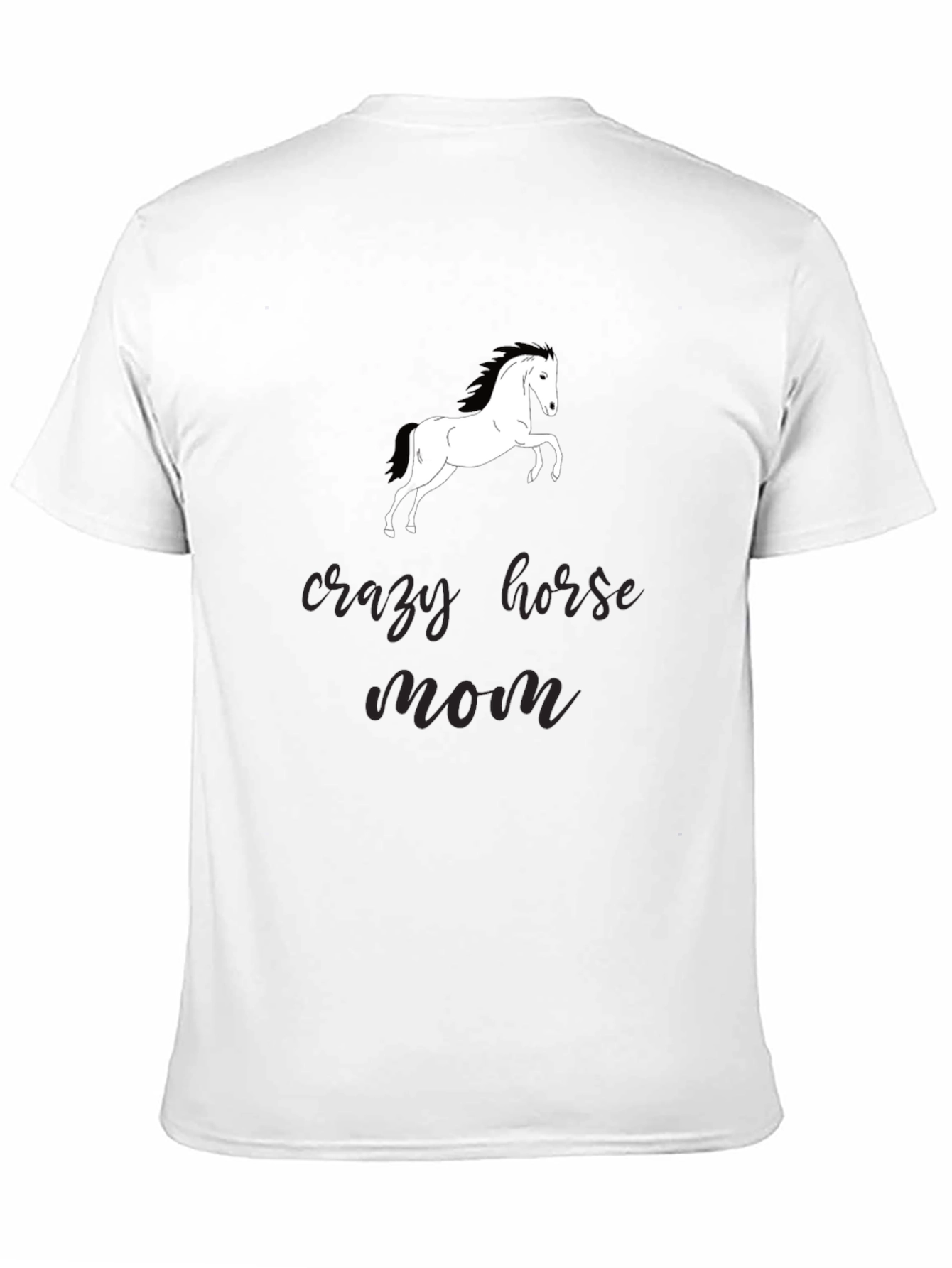 Crazy Horse Mom Black Graphic T-Shirt