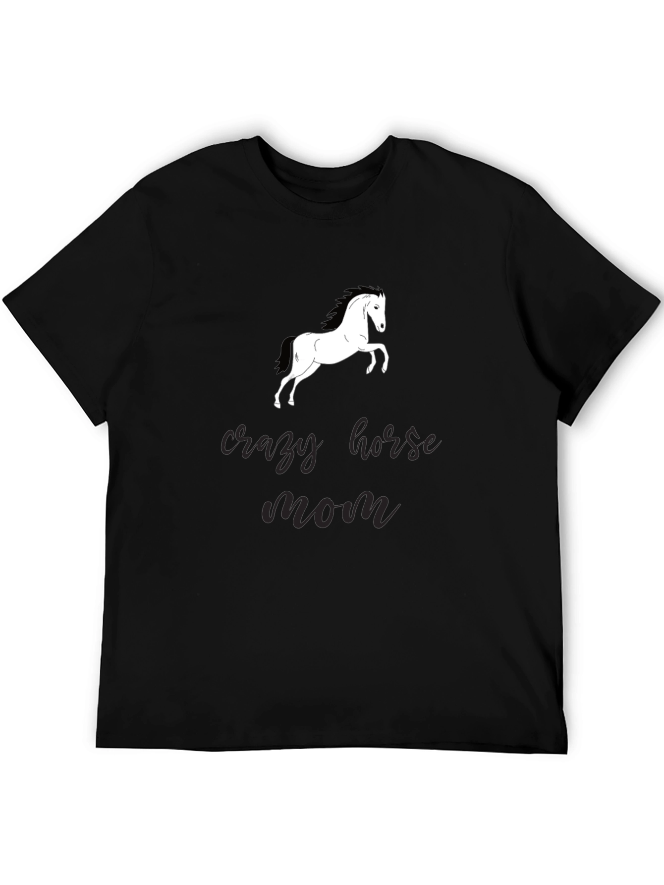Crazy Horse Mom Black Graphic T-Shirt