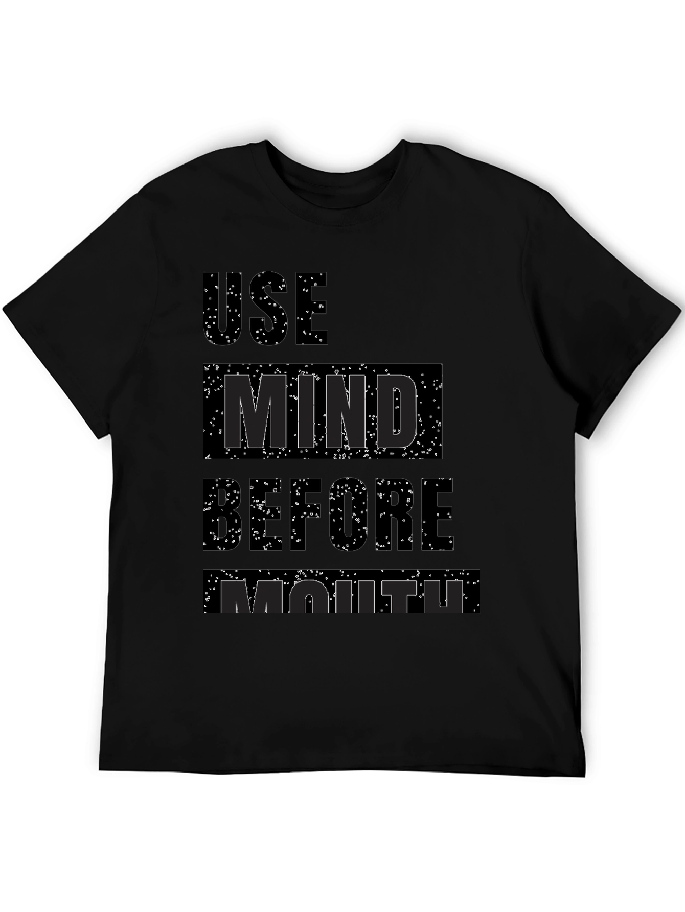 Use Mind Before Mouth Graphic T-Shirt - Black