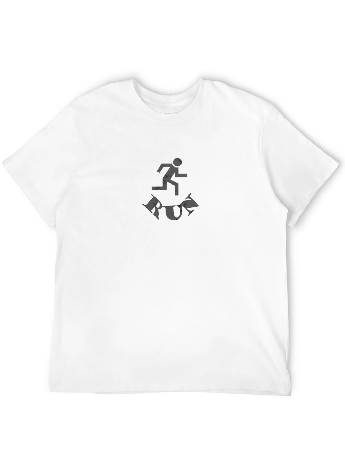 Run Graphic Tee - Black Cotton Blend