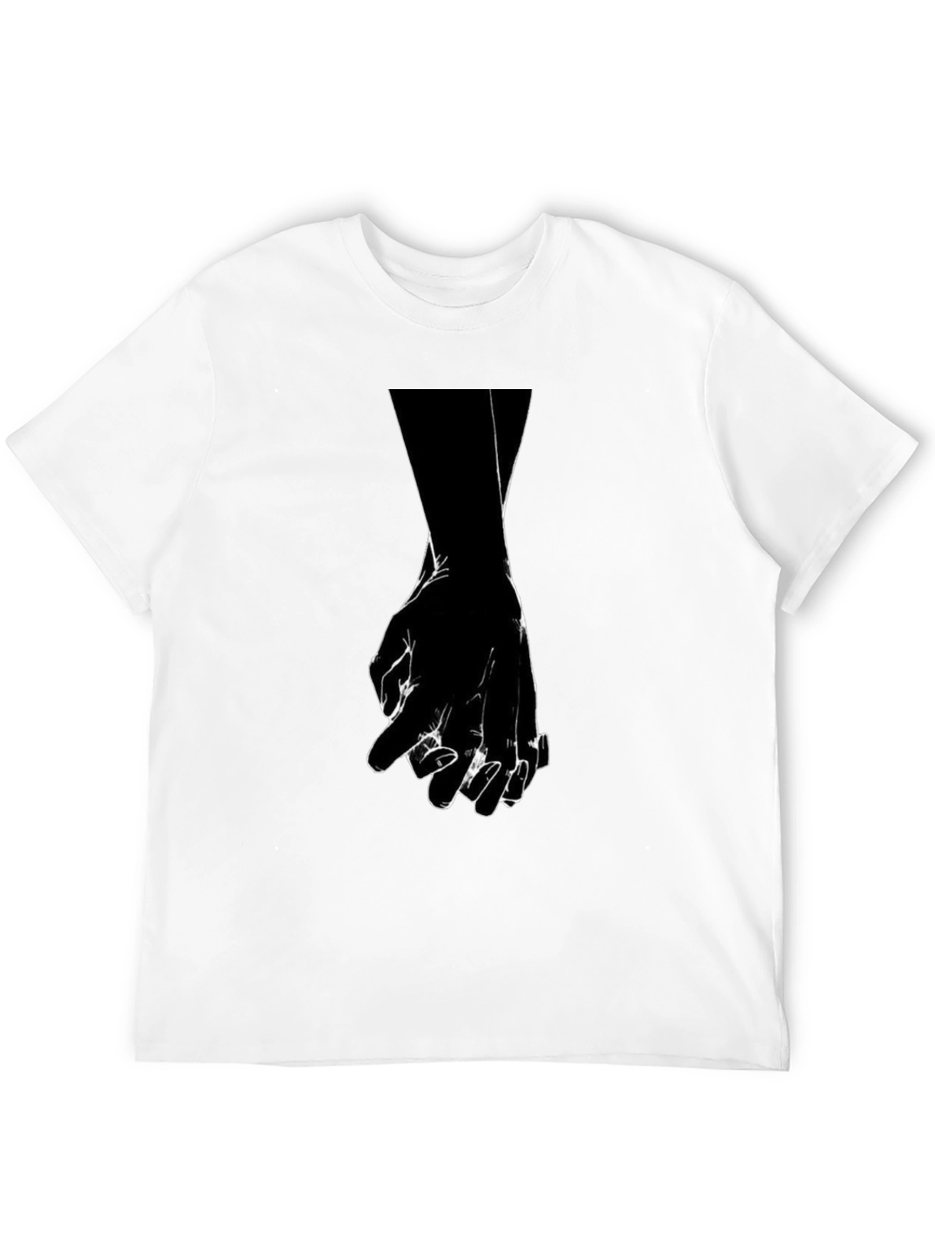 Black Graphic Tee - Holding Hands