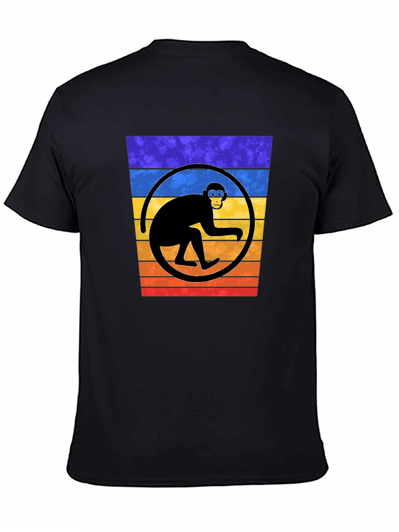 Retro Monkey Graphic Tee - Black