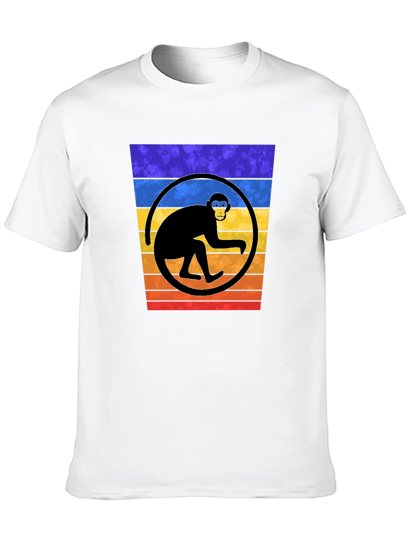 Retro Monkey Graphic Tee - Black