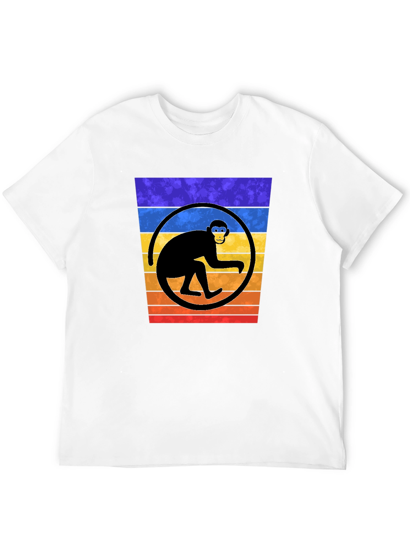 Retro Monkey Graphic Tee - Black