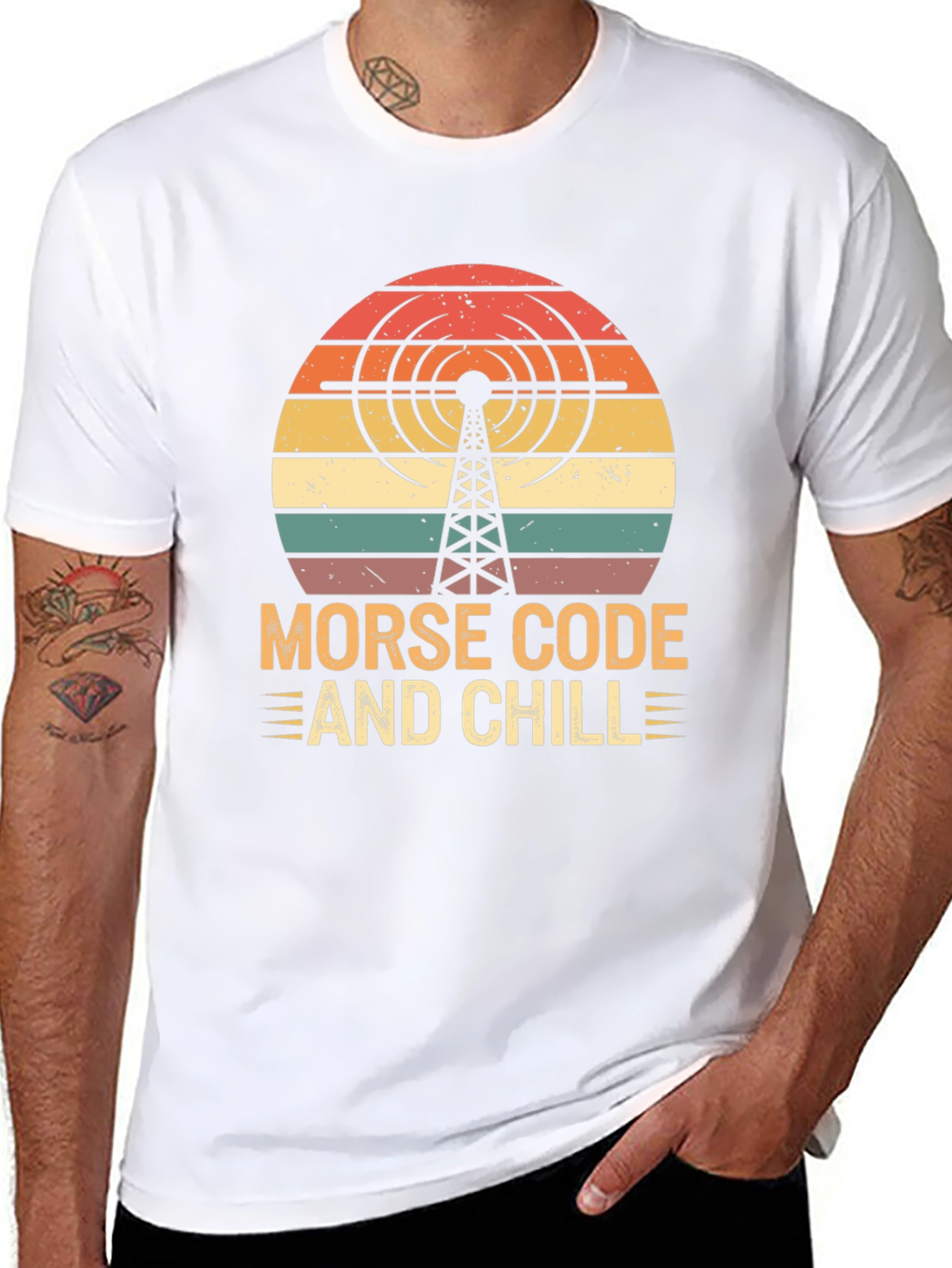 Morse Code and Chill Retro T-Shirt