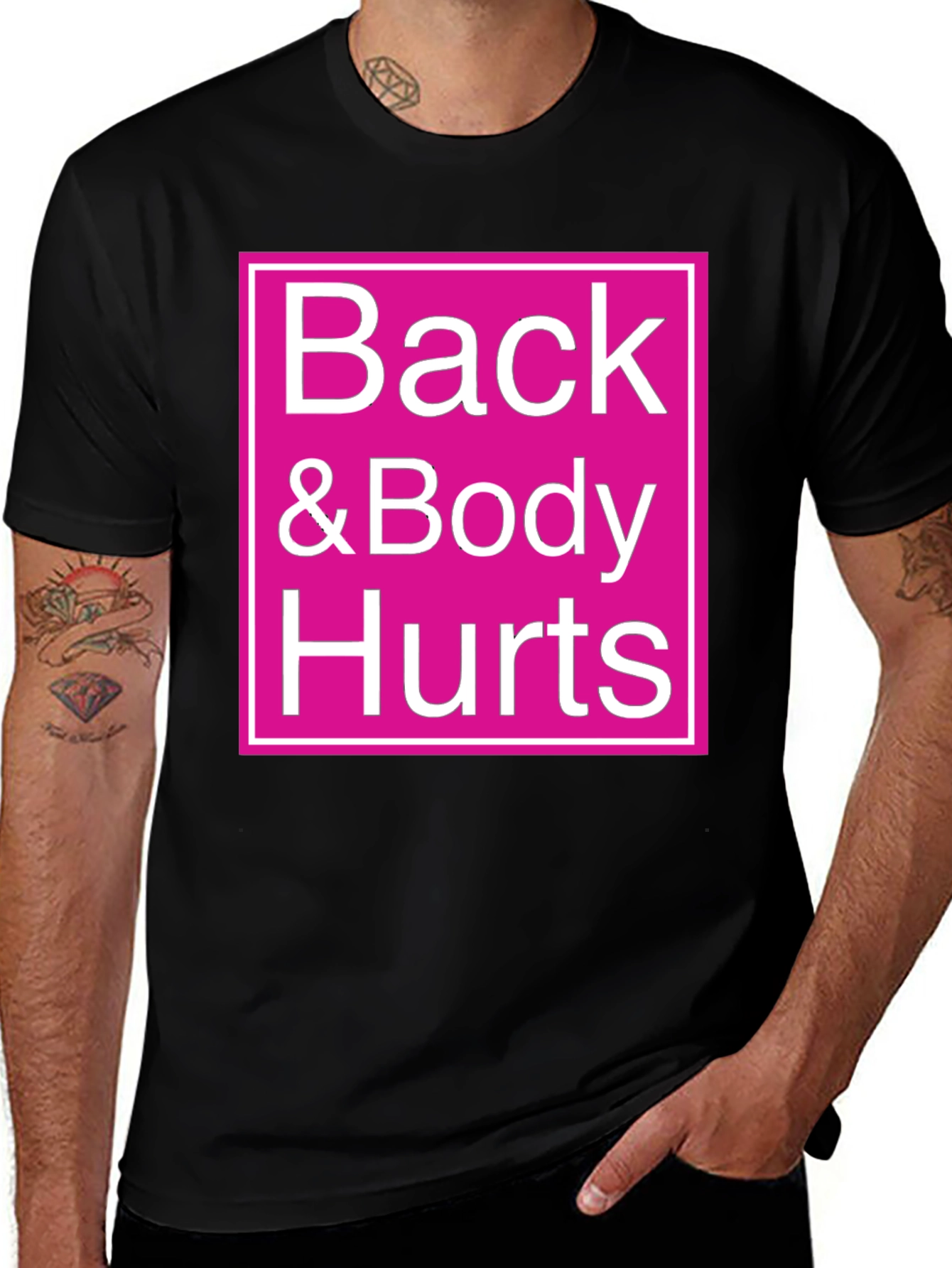 Back & Body Hurts Graphic Tee - Black