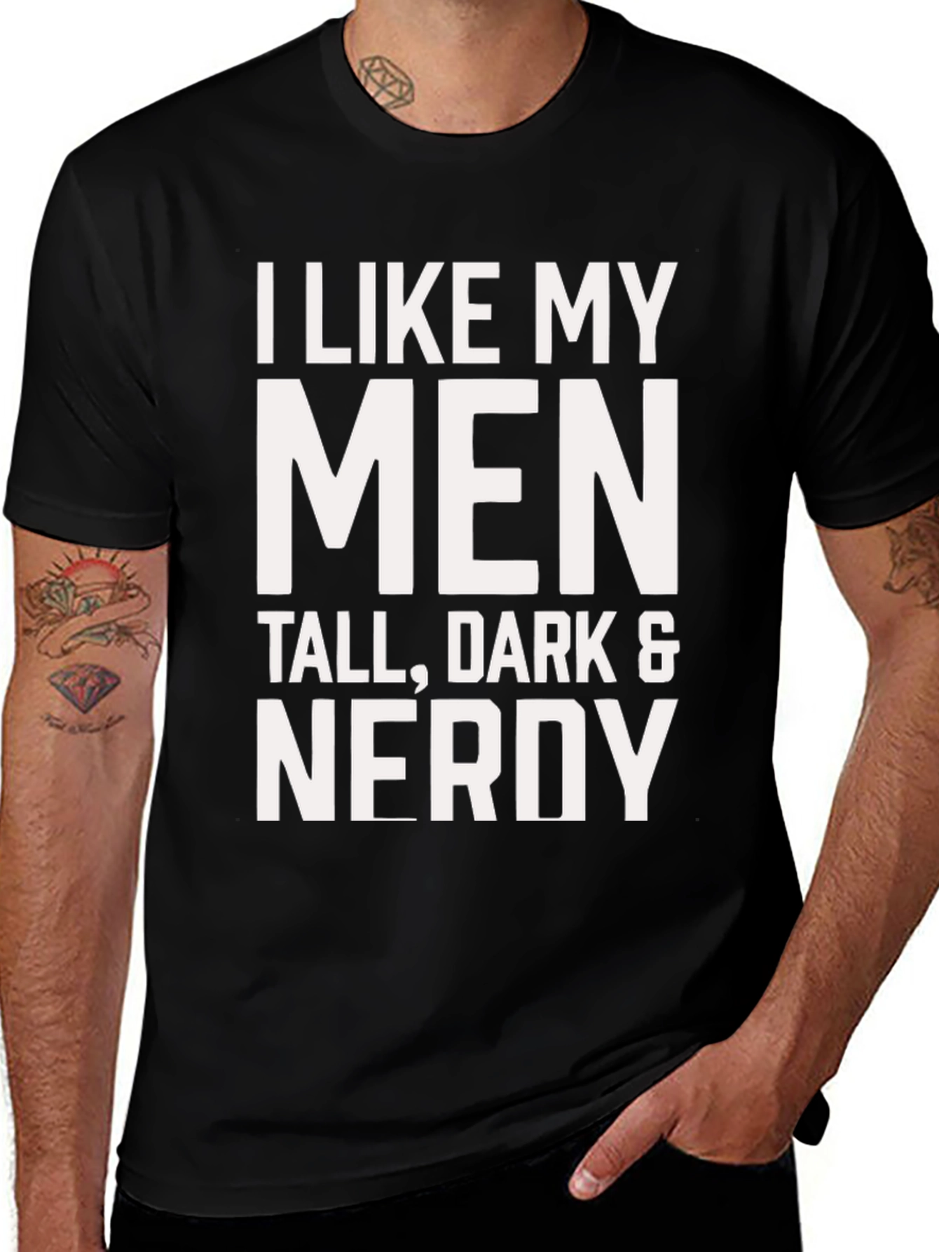 I Like My Men Nerdy Graphic T-Shirt