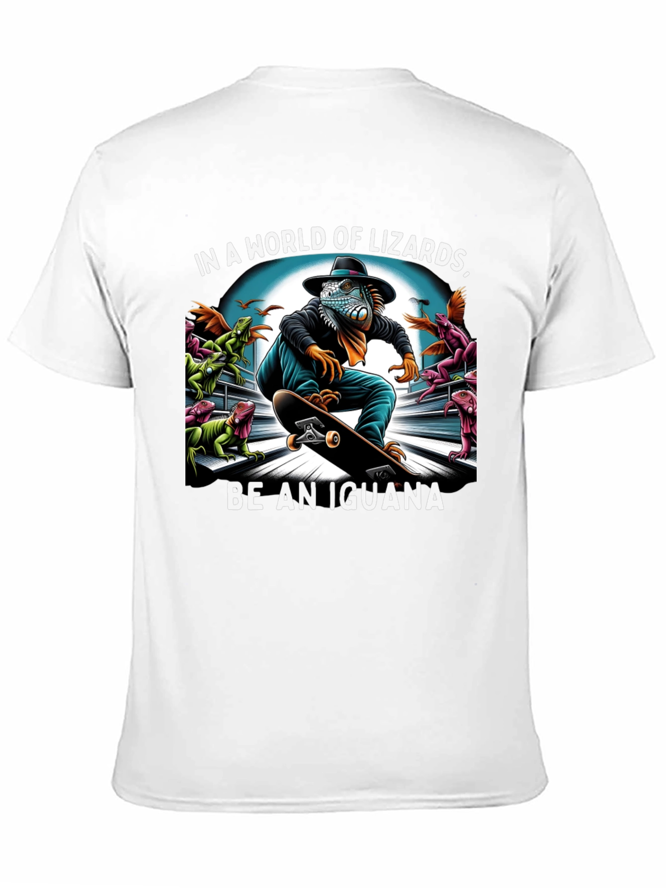 Iguana Skateboard T-Shirt - Be an Iguana!