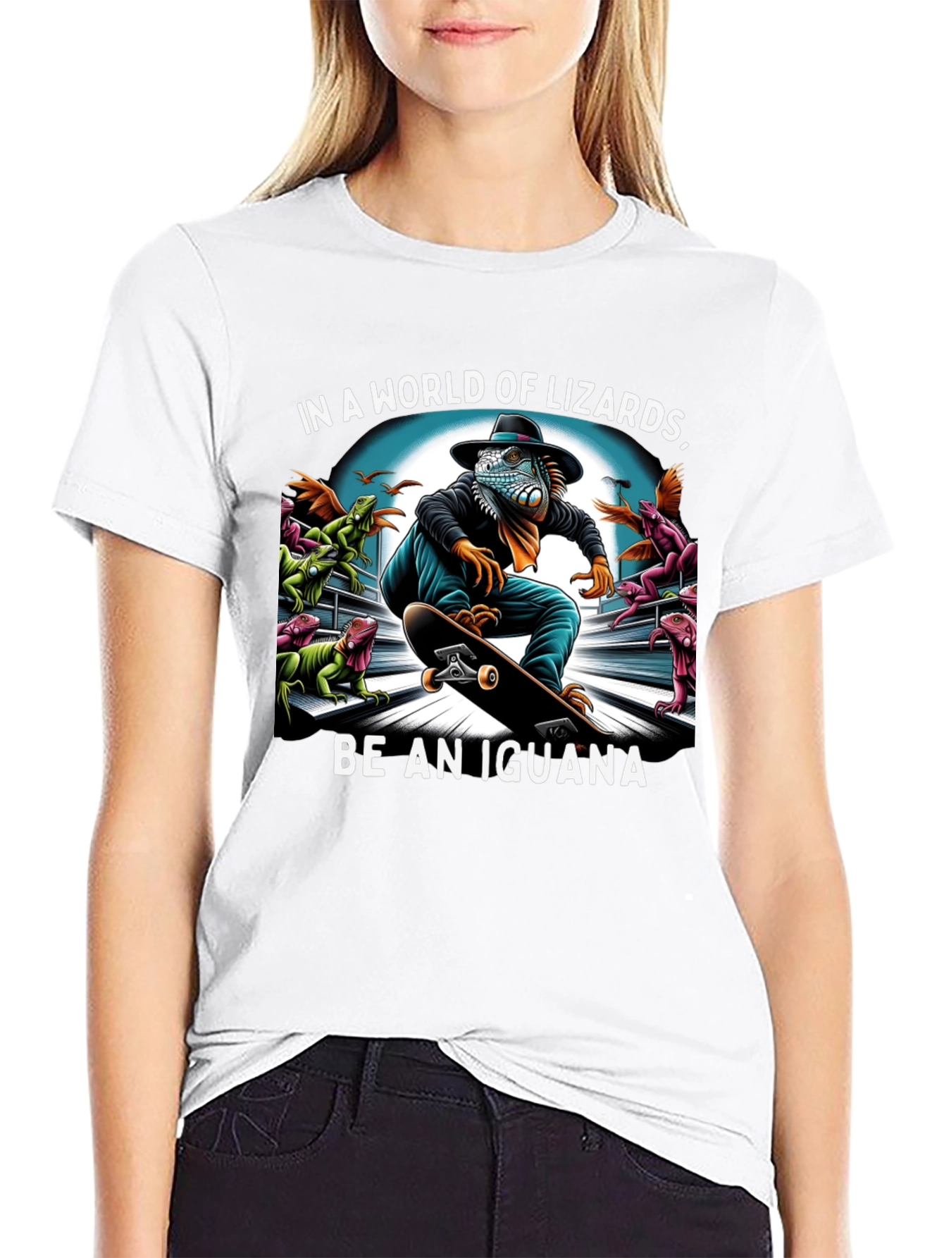 Iguana Skateboard T-Shirt - Be an Iguana!